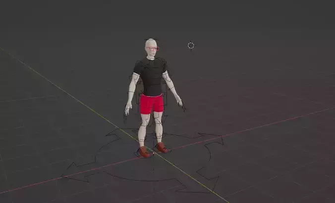 Male Model man shorts Free 3D model