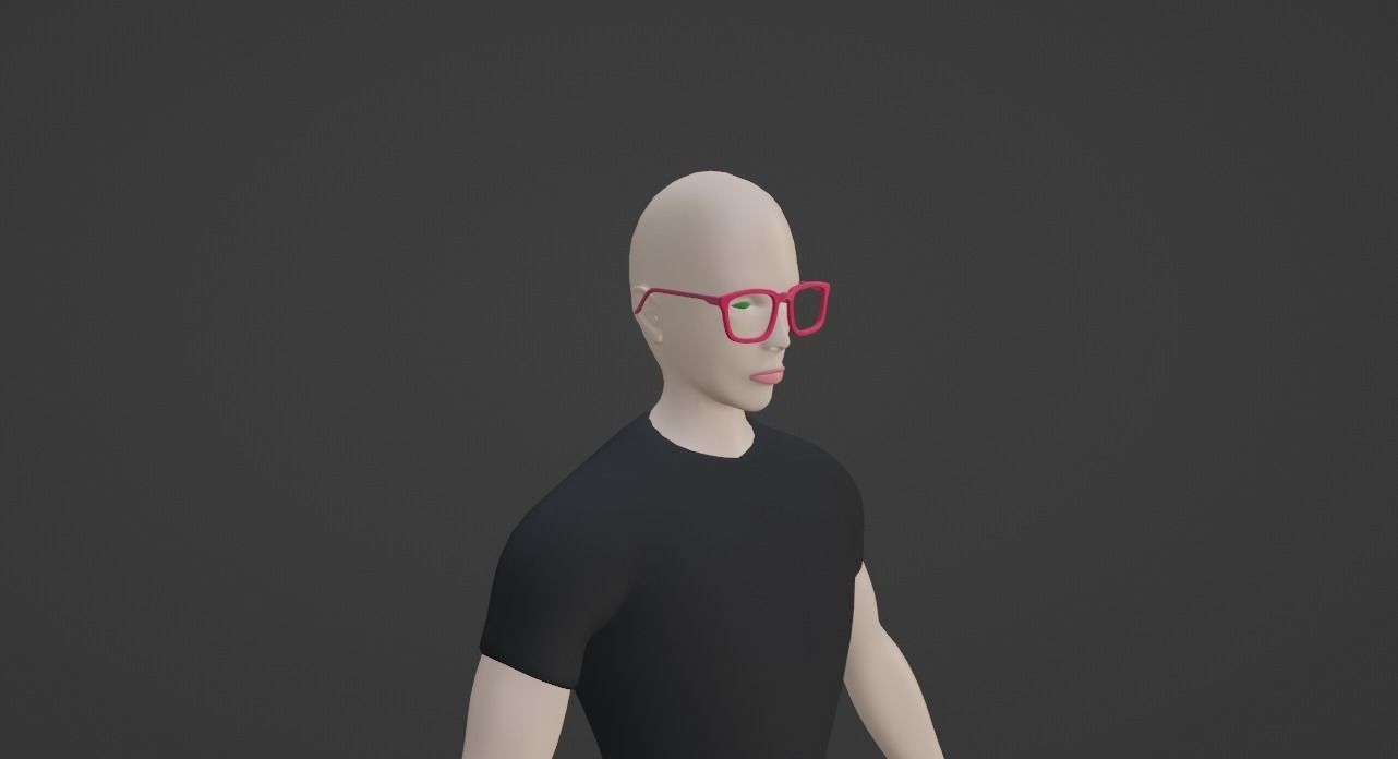 Male Model man shorts Free 3D model_2