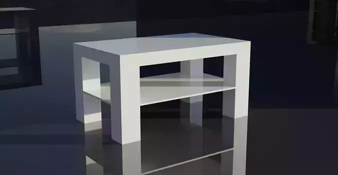 Simple White Coffee Table Long