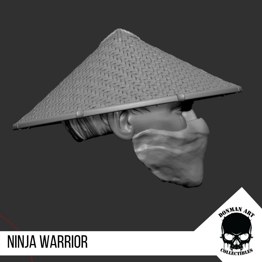 Ninja Warrior Head for 6 inch action figures 3D print model_5