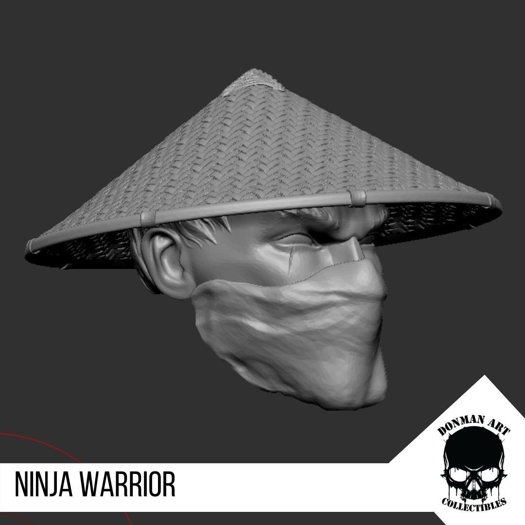 Ninja Warrior Head for 6 inch action figures 3D print model_20