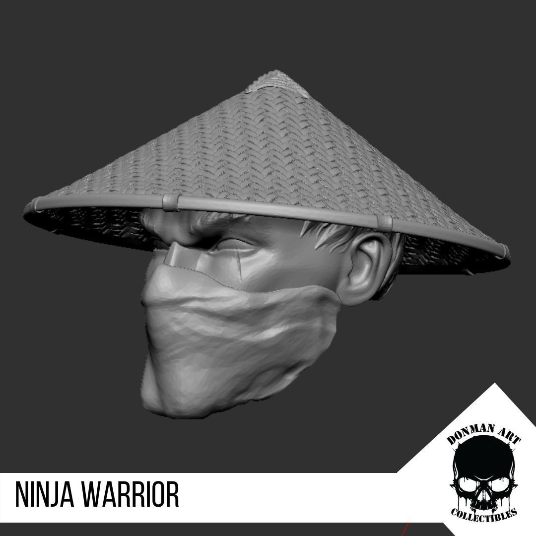 Ninja Warrior Head for 6 inch action figures 3D print model_19