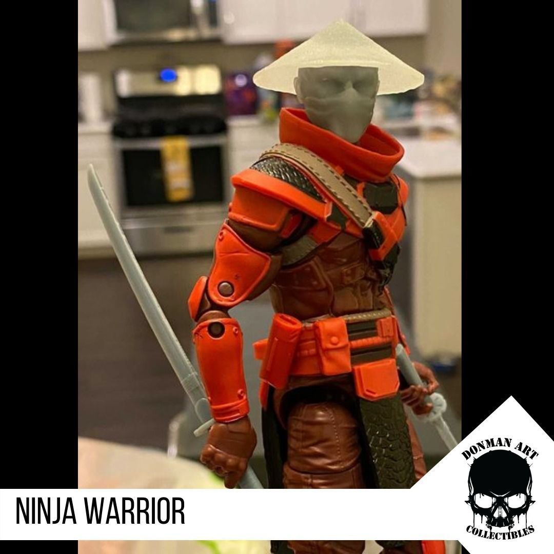 Ninja Warrior Head for 6 inch action figures 3D print model_3