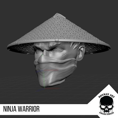 Ninja Warrior Head for 6 inch action figures 3D print model