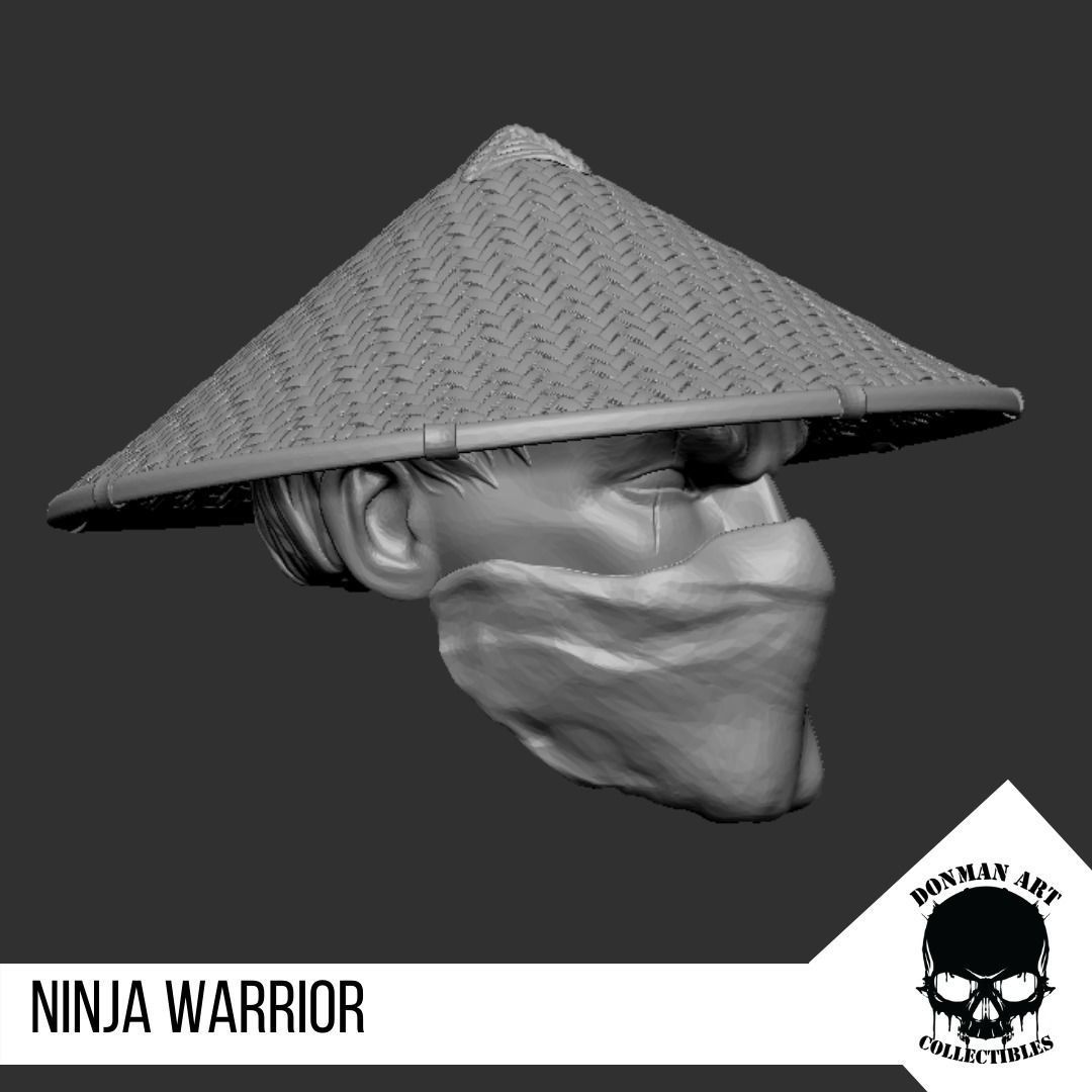 Ninja Warrior Head for 6 inch action figures 3D print model_22