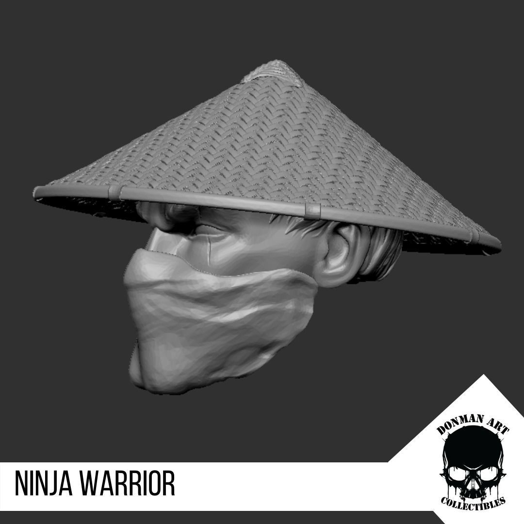 Ninja Warrior Head for 6 inch action figures 3D print model_21