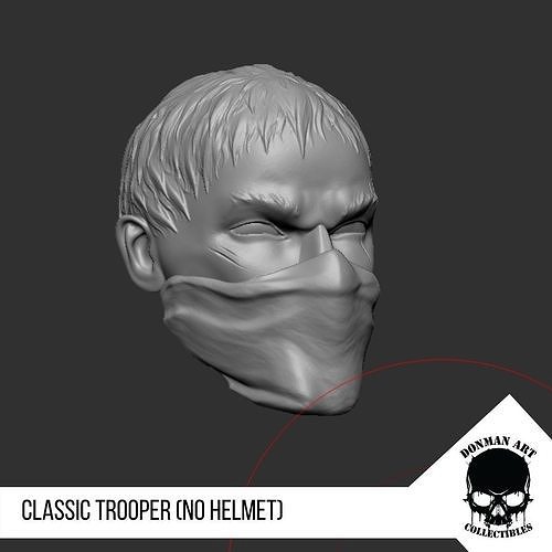 Trooper Head for 6 inch action Figures 3D print model