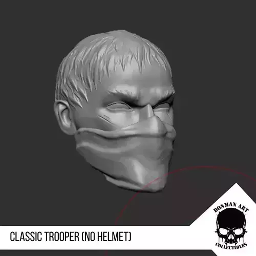 Trooper Head for 6 inch action Figures 3D print model