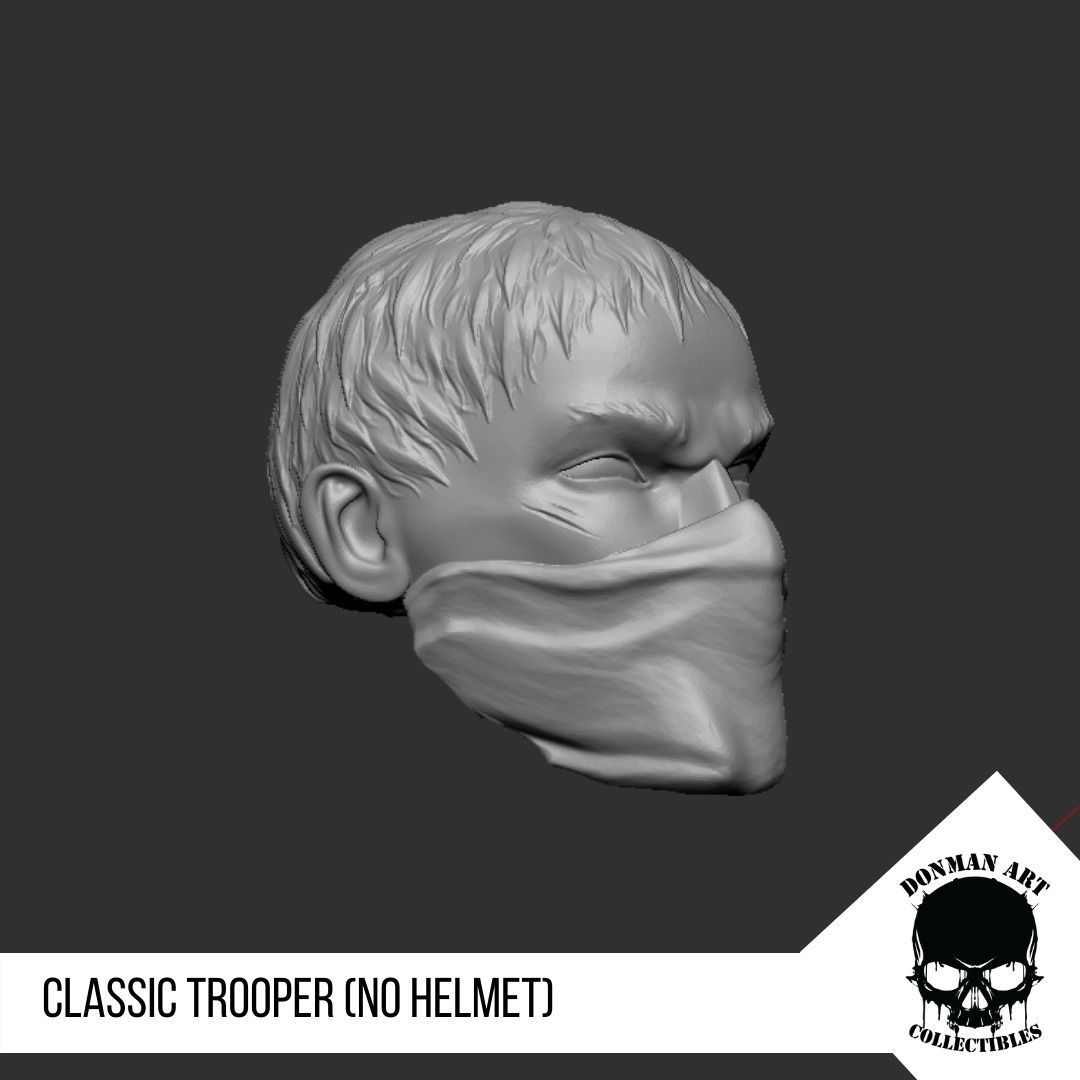 Trooper Head for 6 inch action Figures 3D print model_16