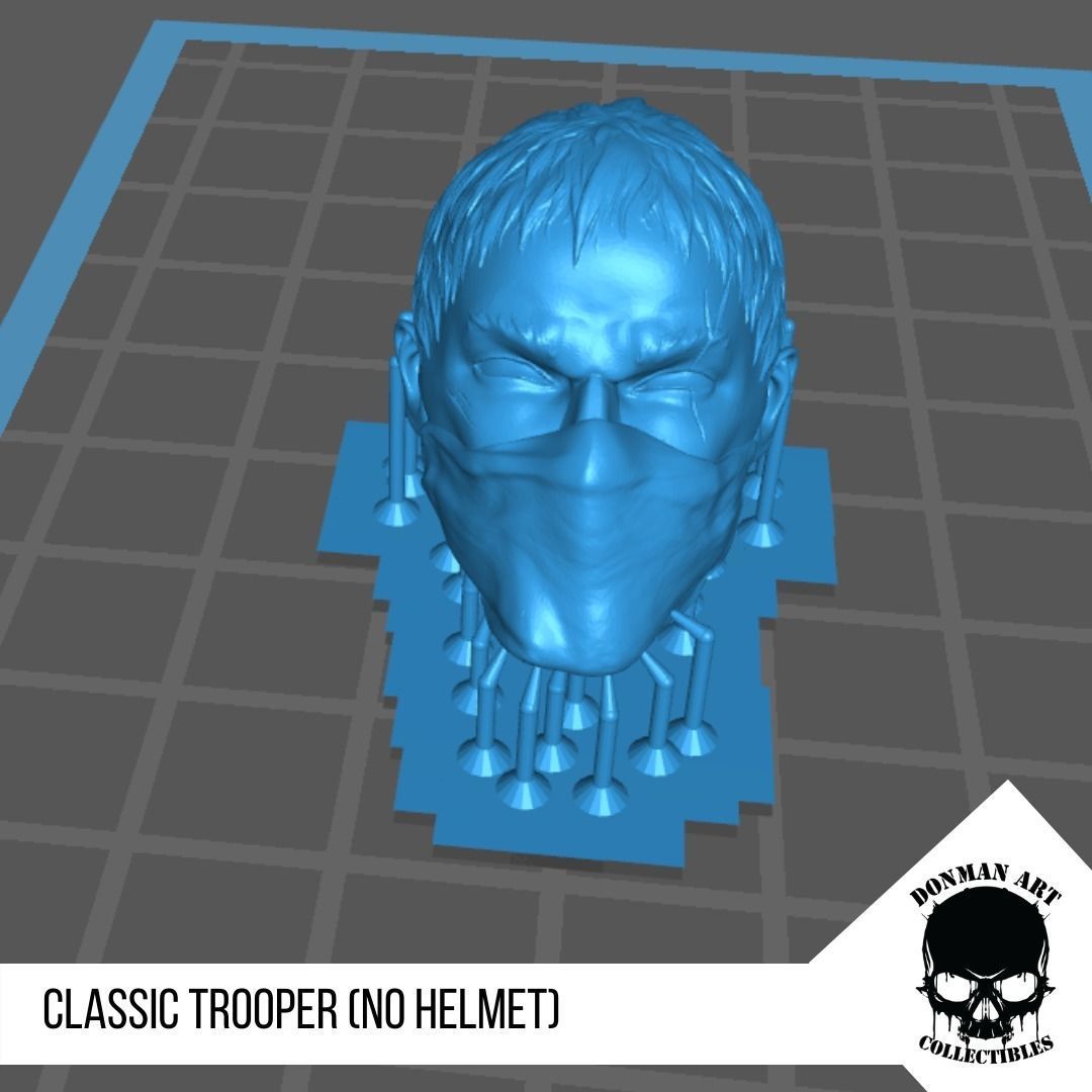 Trooper Head for 6 inch action Figures 3D print model_10