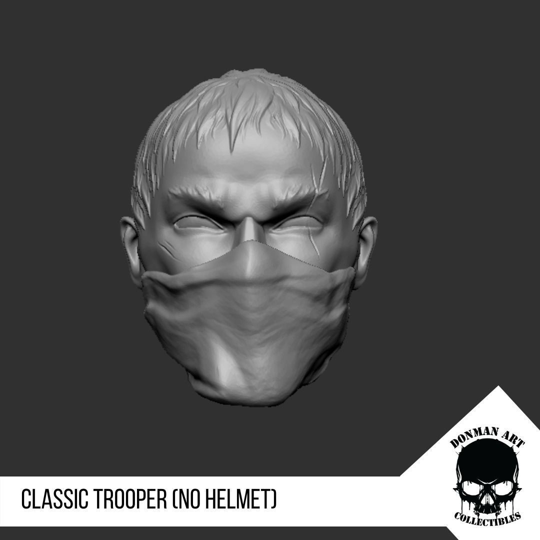 Trooper Head for 6 inch action Figures 3D print model_2