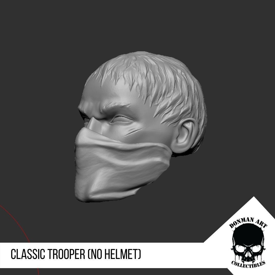 Trooper Head for 6 inch action Figures 3D print model_17