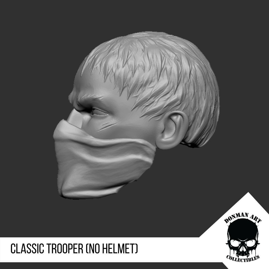 Trooper Head for 6 inch action Figures 3D print model_19