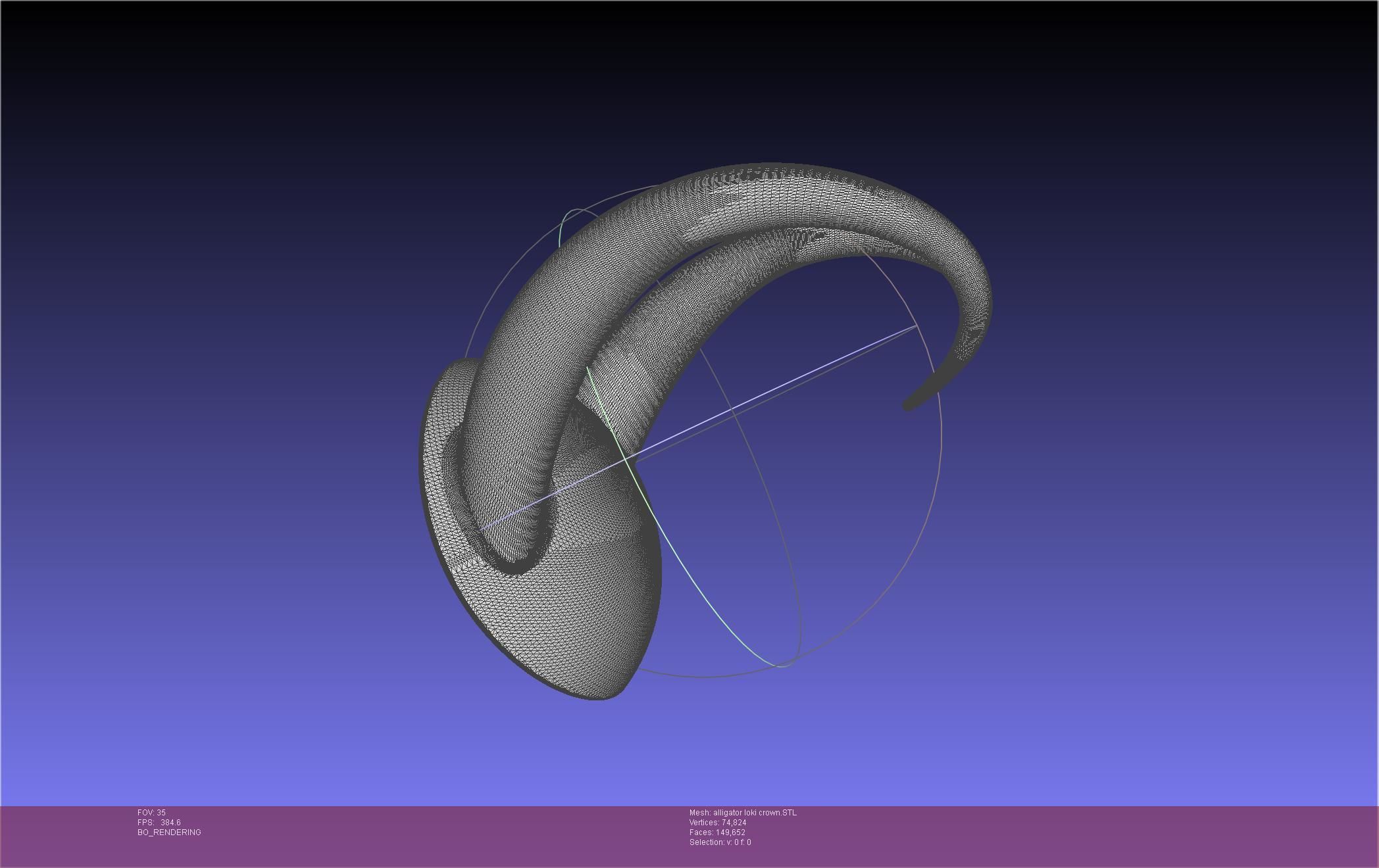 Alligator Loki Crown 3D print model_40