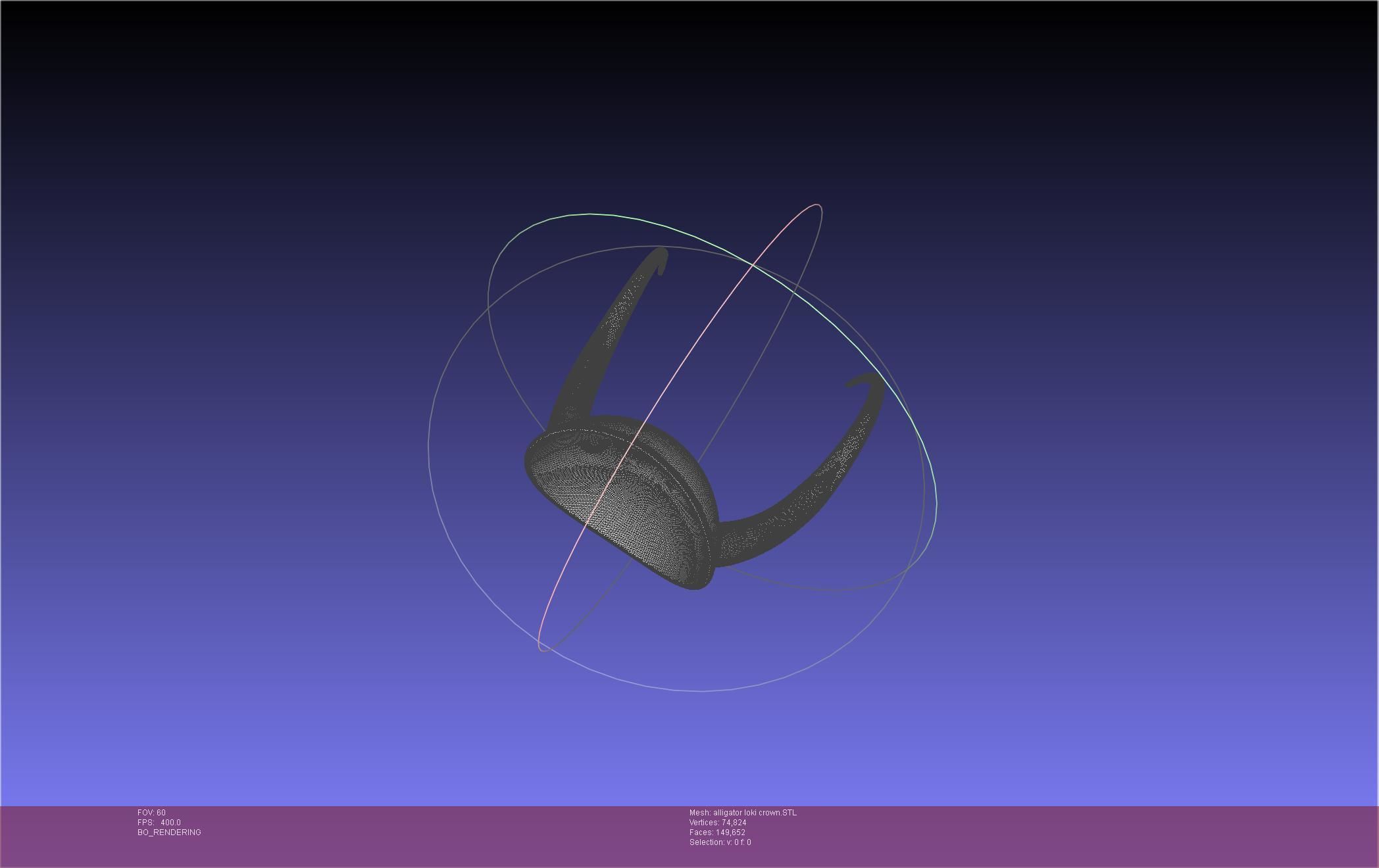 Alligator Loki Crown 3D print model_17