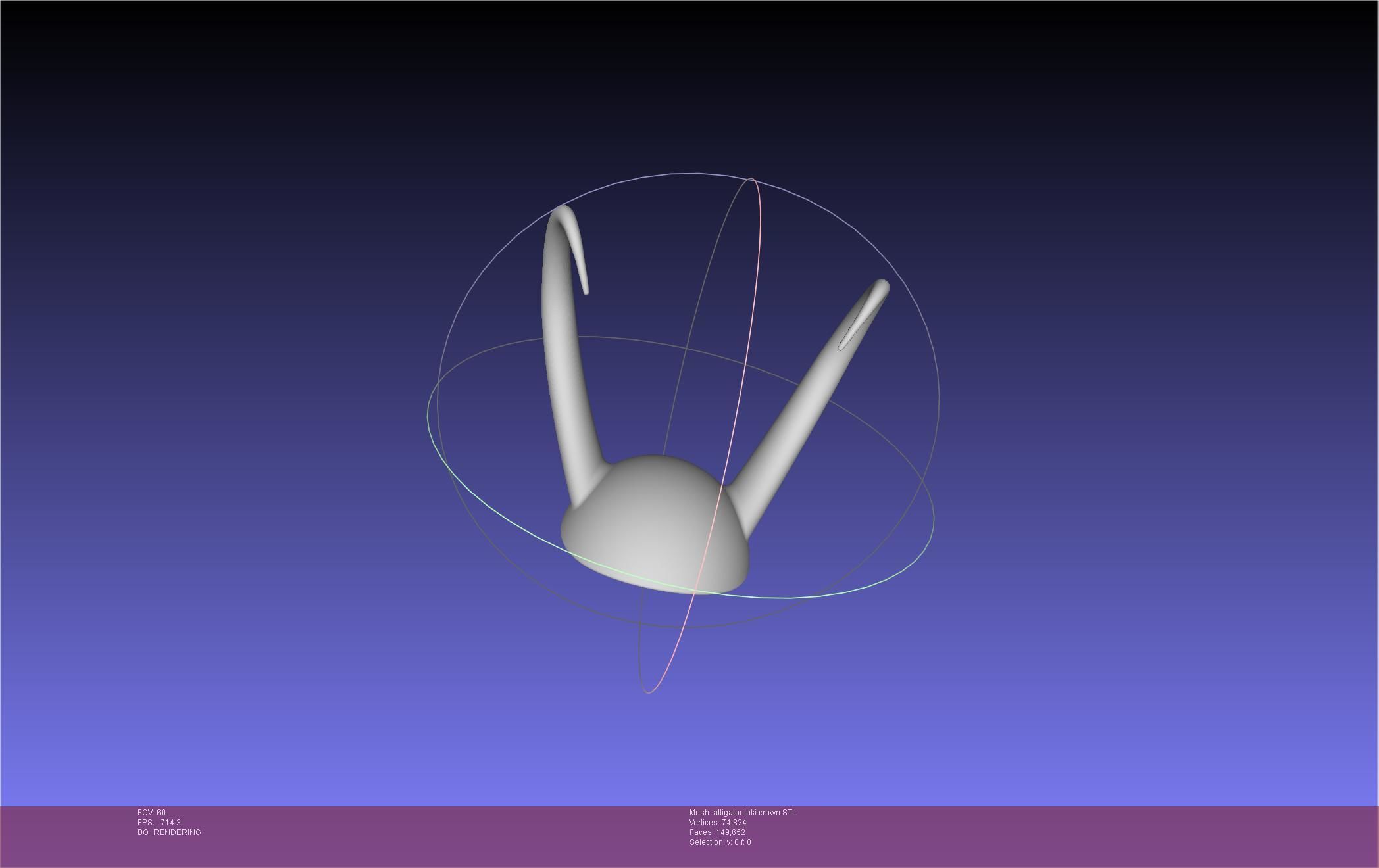 Alligator Loki Crown 3D print model_8