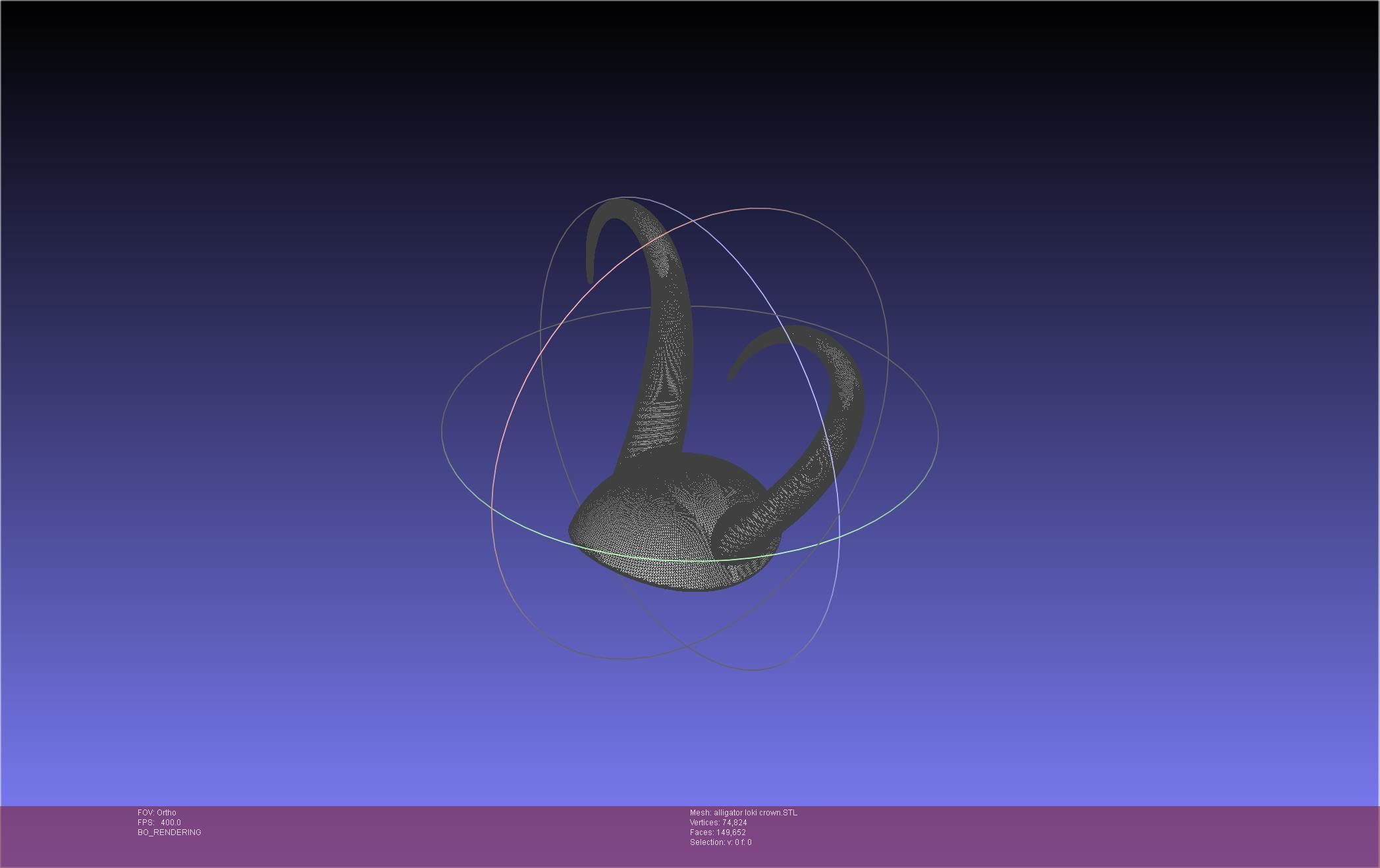 Alligator Loki Crown 3D print model_33