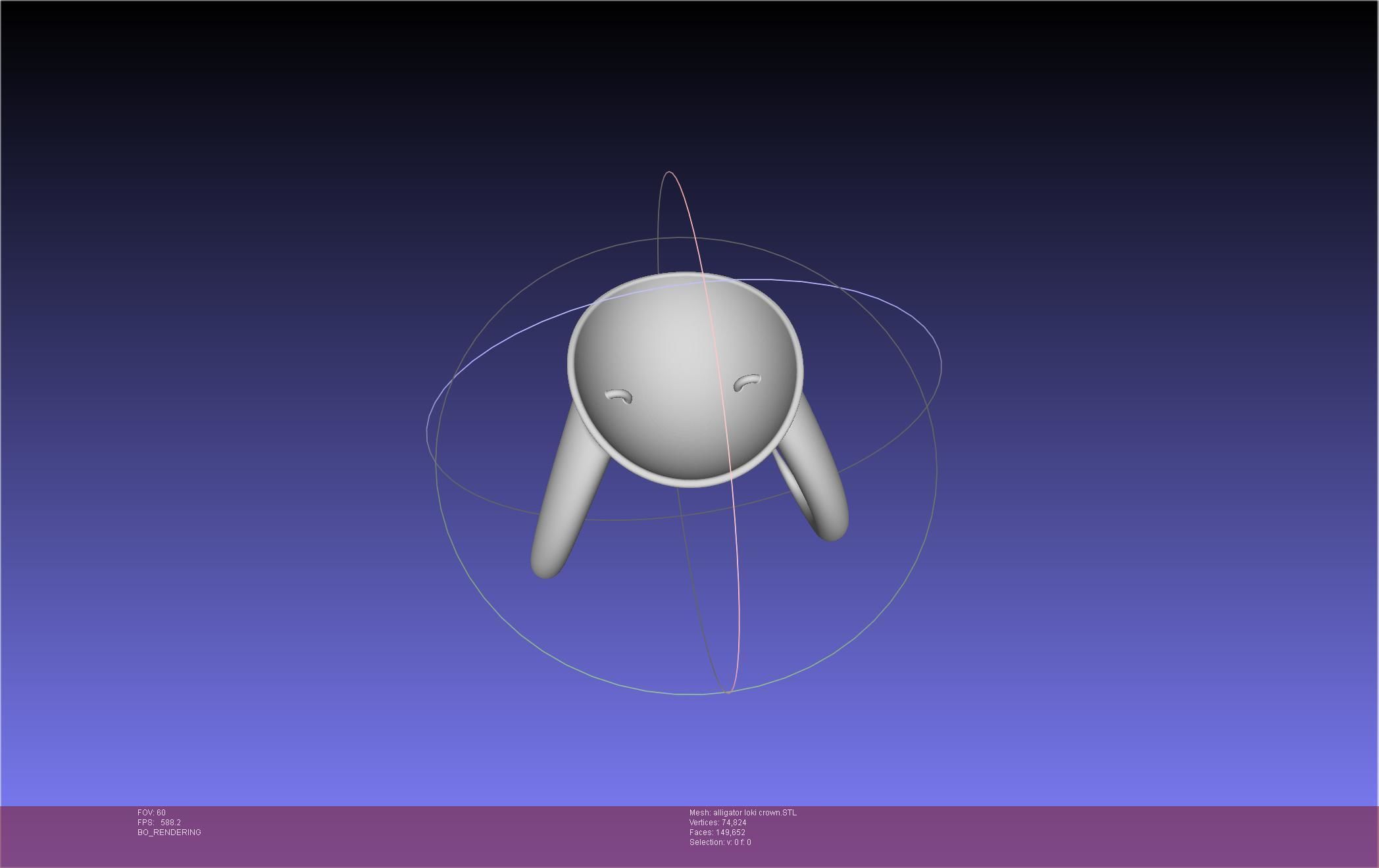 Alligator Loki Crown 3D print model_15