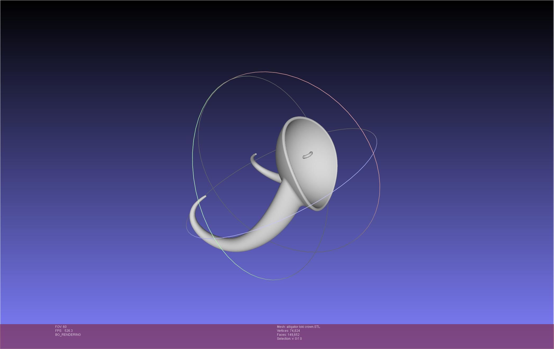 Alligator Loki Crown 3D print model_14