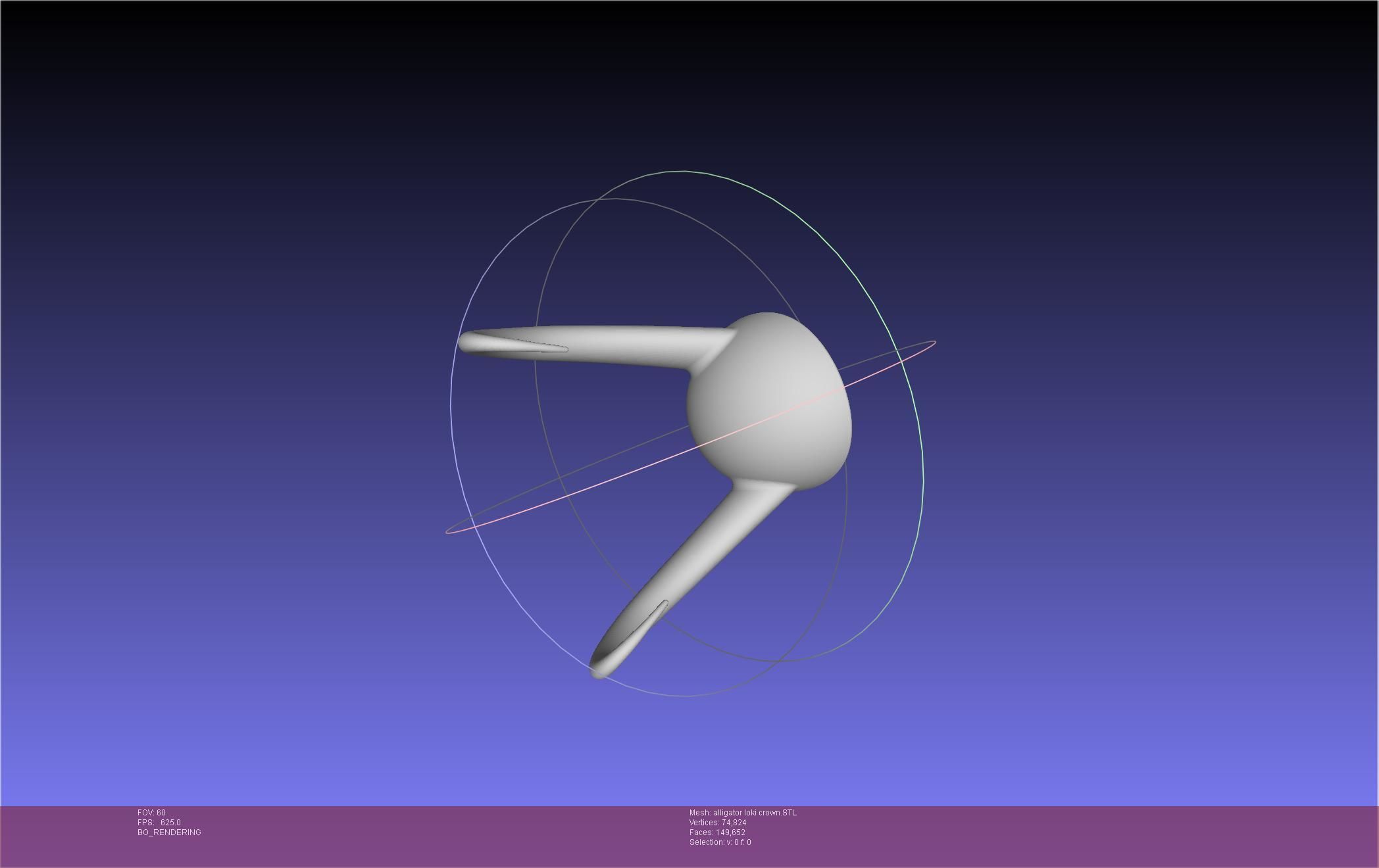 Alligator Loki Crown 3D print model_12