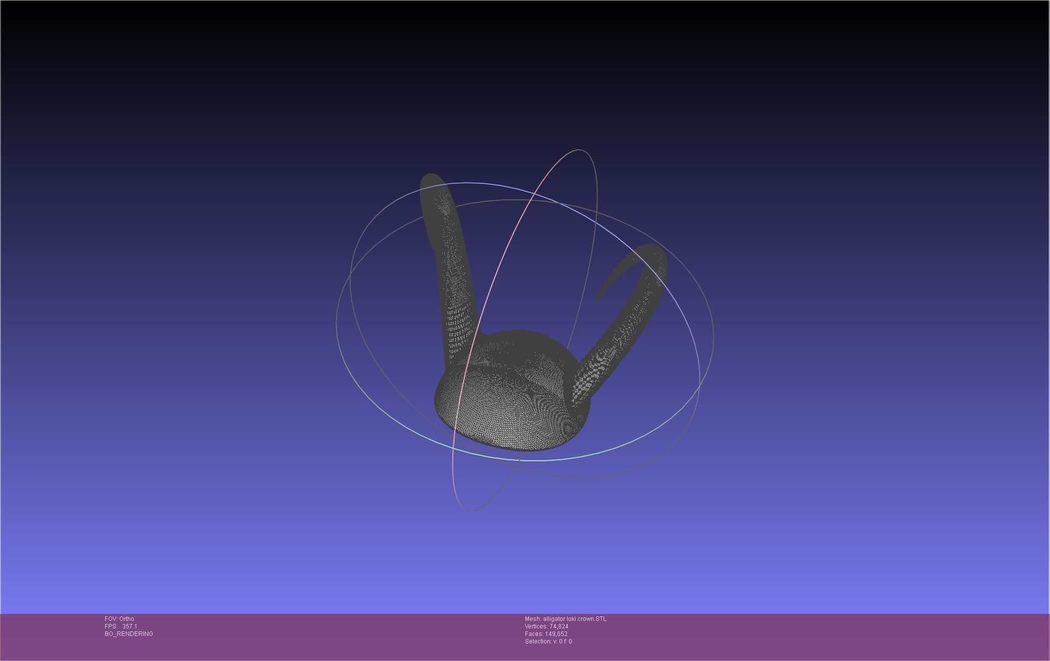 Alligator Loki Crown 3D print model_34