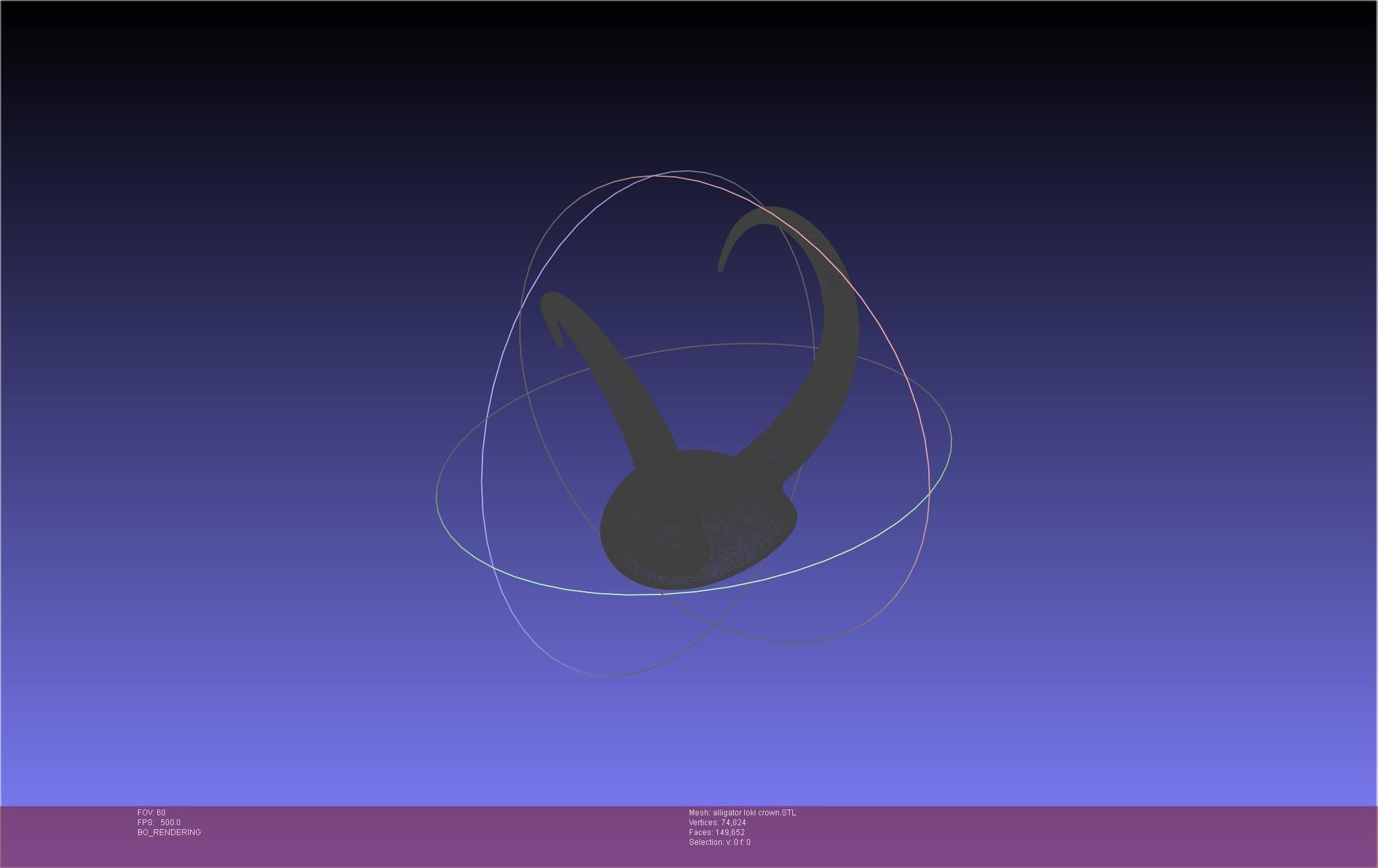 Alligator Loki Crown 3D print model_31