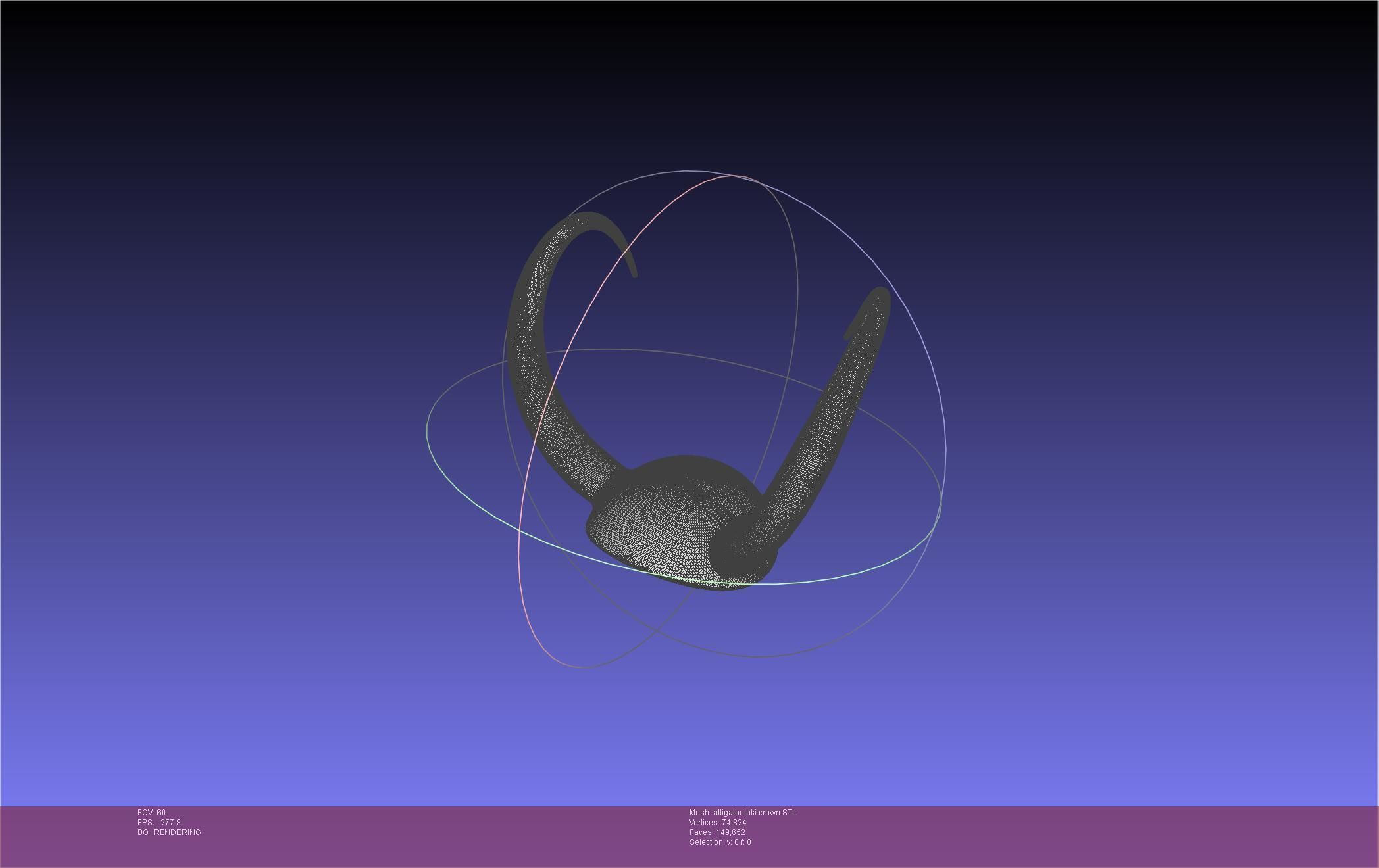 Alligator Loki Crown 3D print model_21