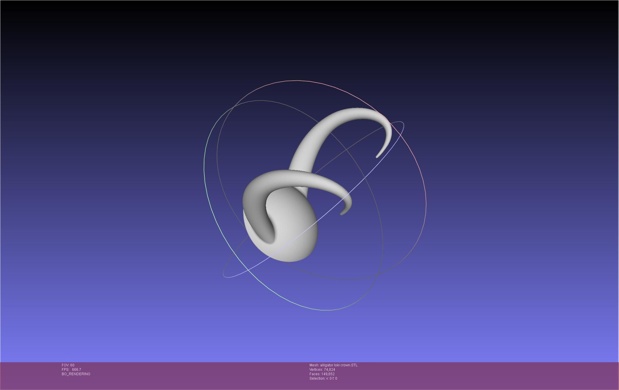 Alligator Loki Crown 3D print model_10