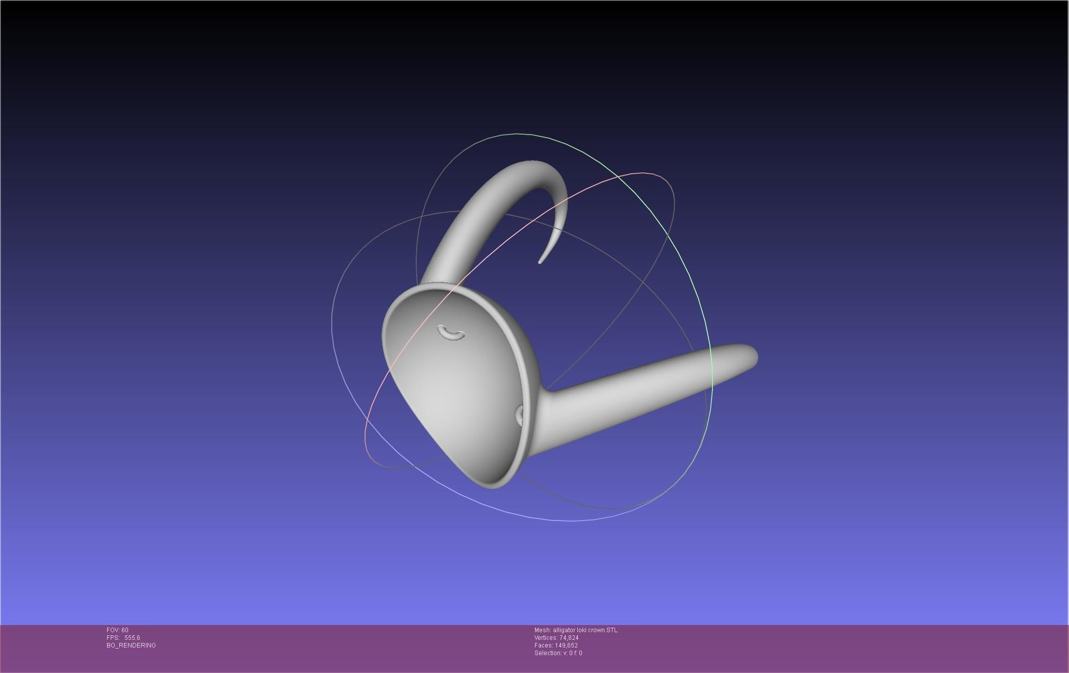 Alligator Loki Crown 3D print model_3