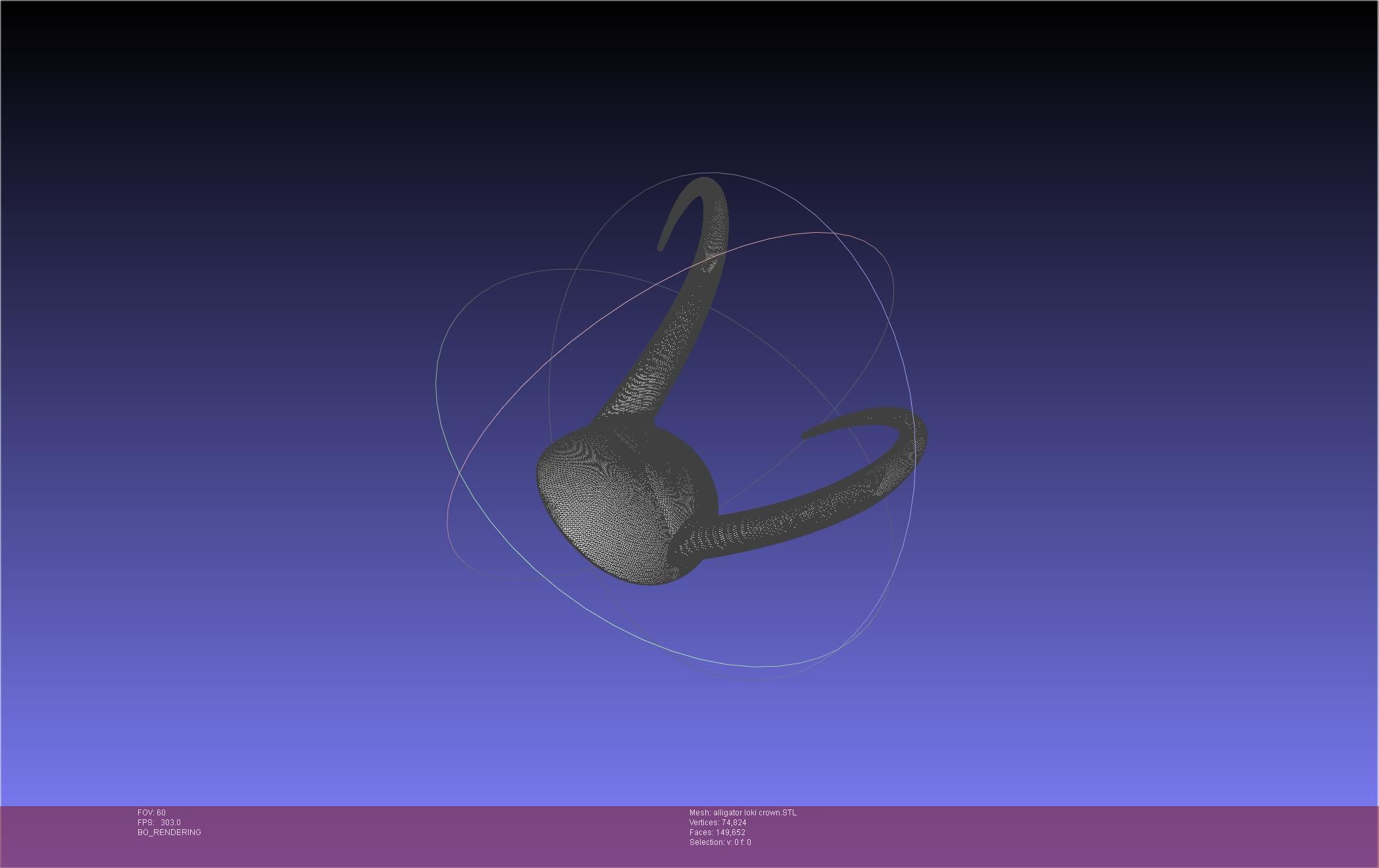 Alligator Loki Crown 3D print model_23