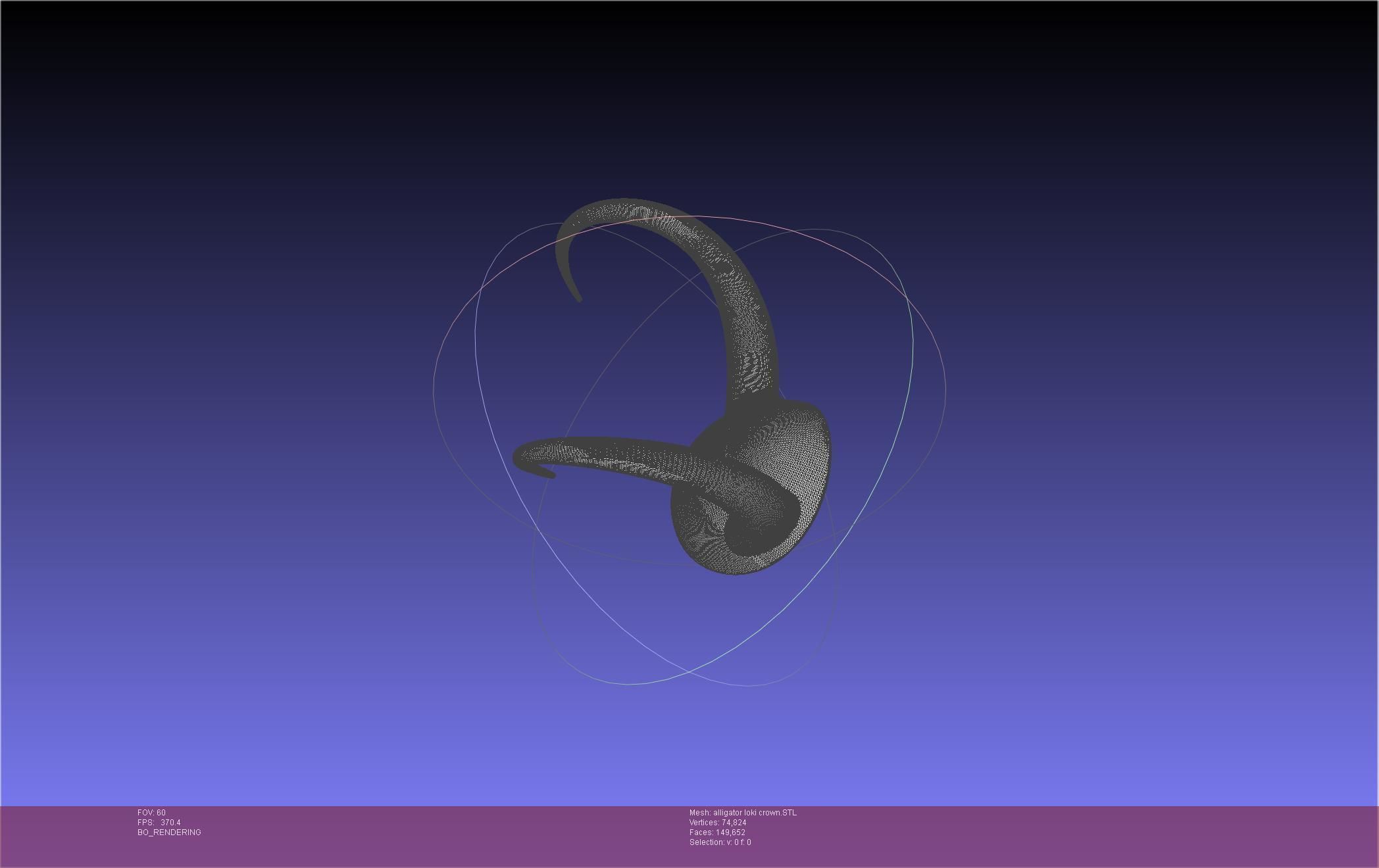 Alligator Loki Crown 3D print model_24