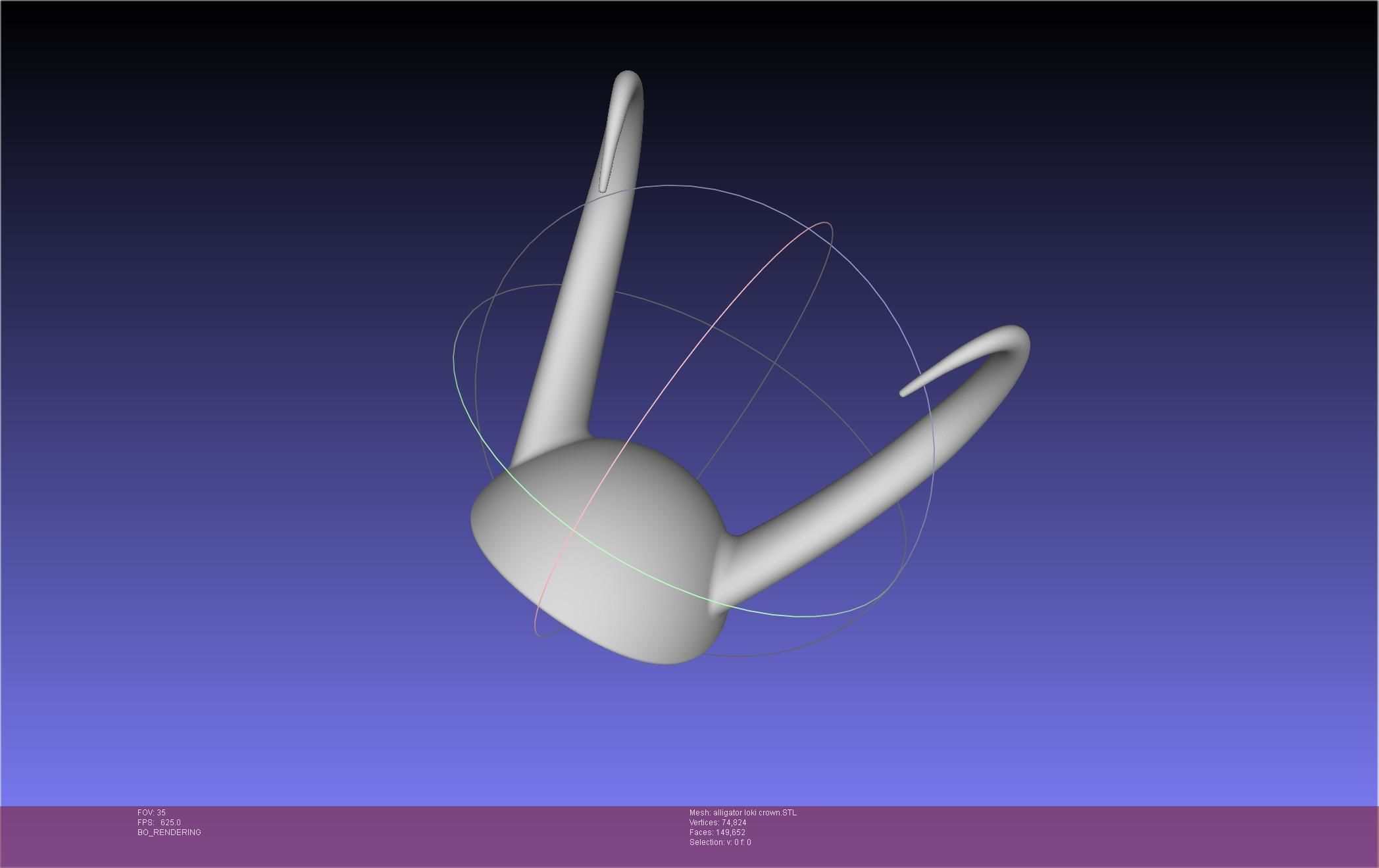 Alligator Loki Crown 3D print model_50