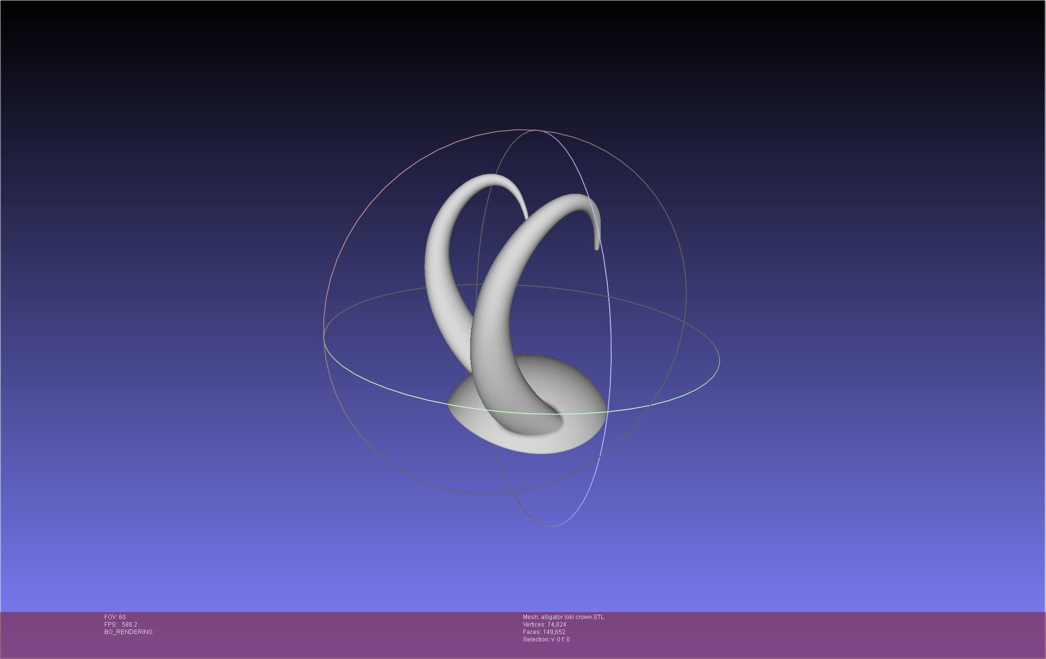 Alligator Loki Crown 3D print model_4