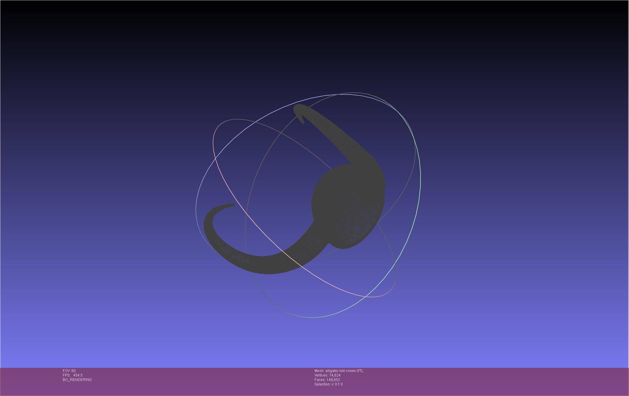 Alligator Loki Crown 3D print model_30