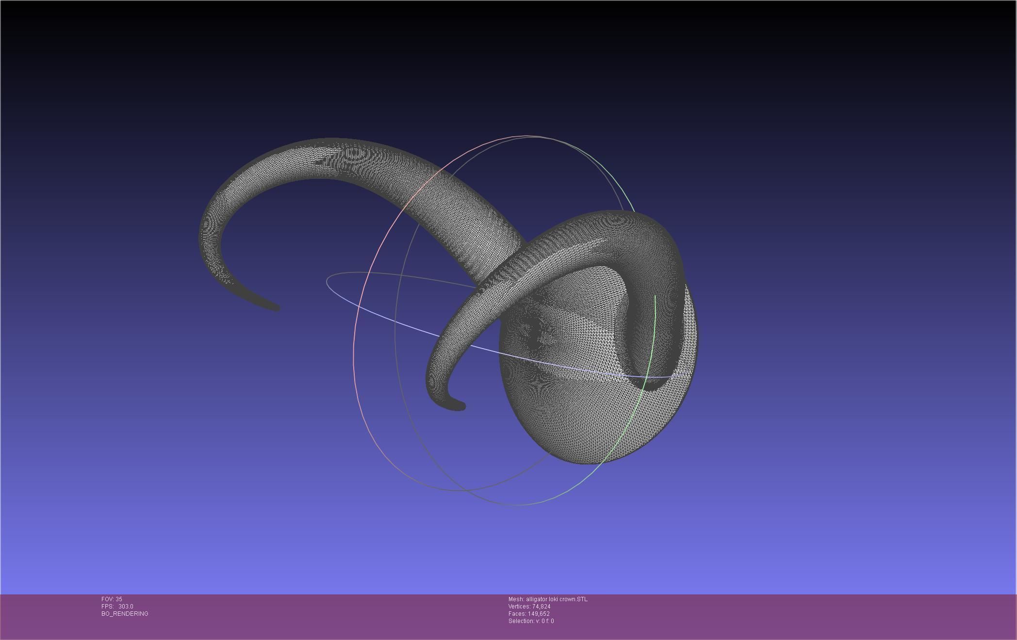 Alligator Loki Crown 3D print model_41