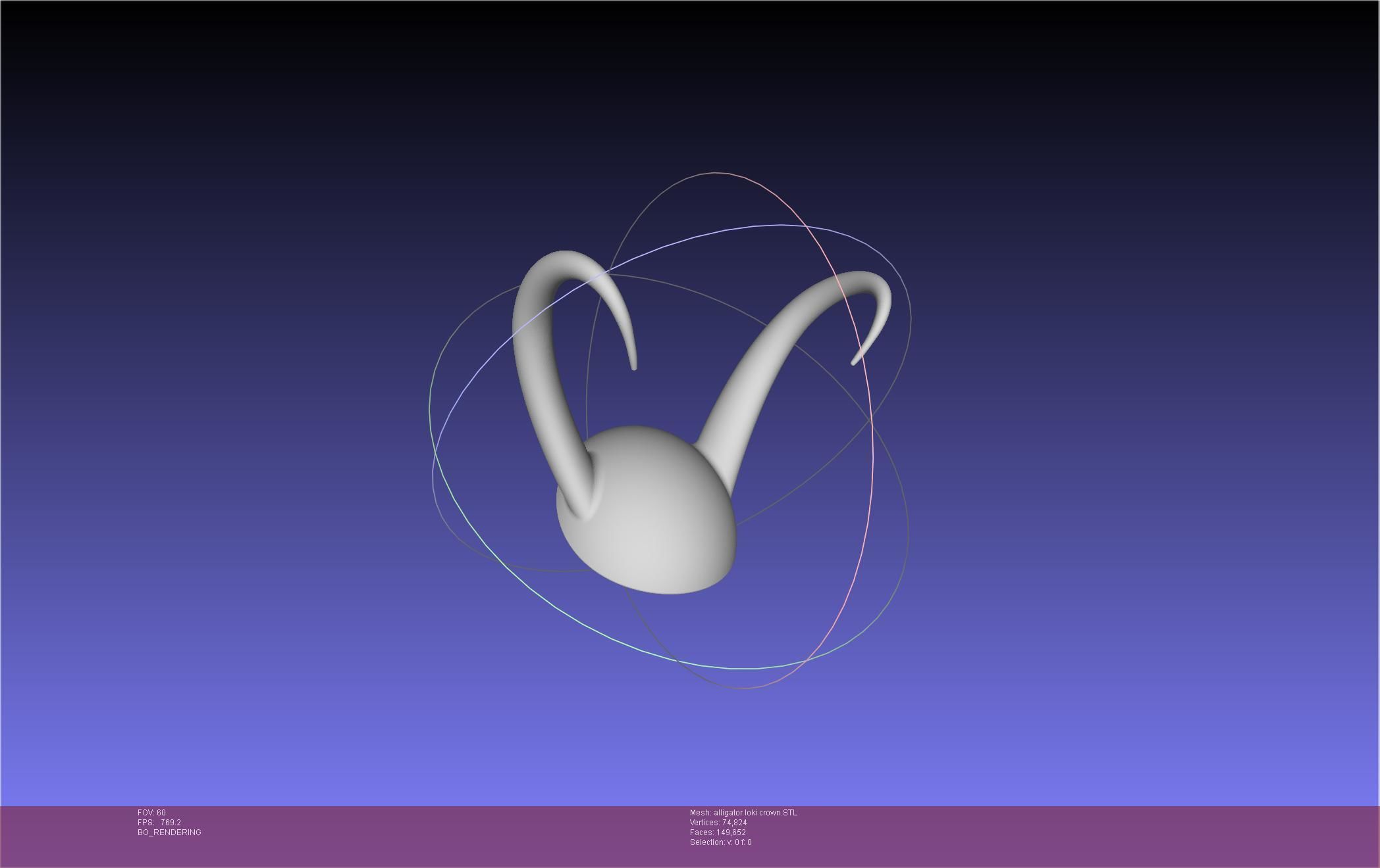 Alligator Loki Crown 3D print model_9