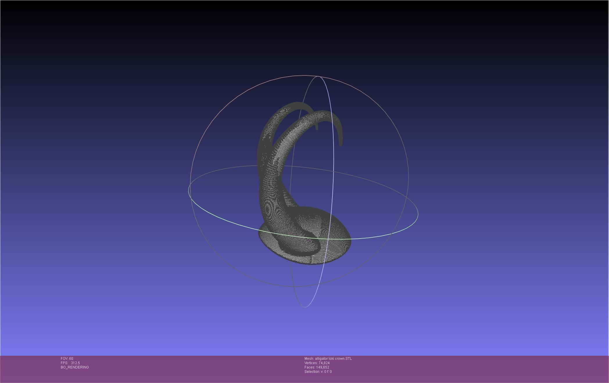 Alligator Loki Crown 3D print model_20