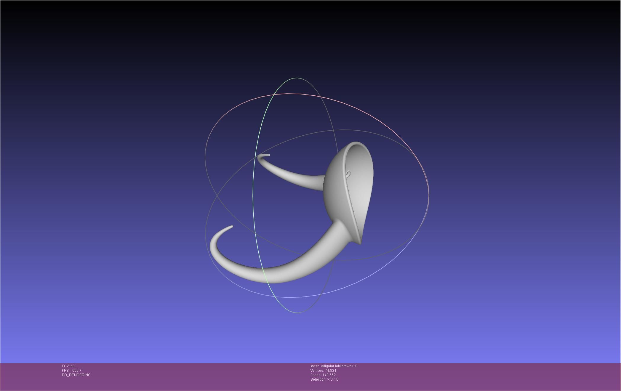 Alligator Loki Crown 3D print model_13