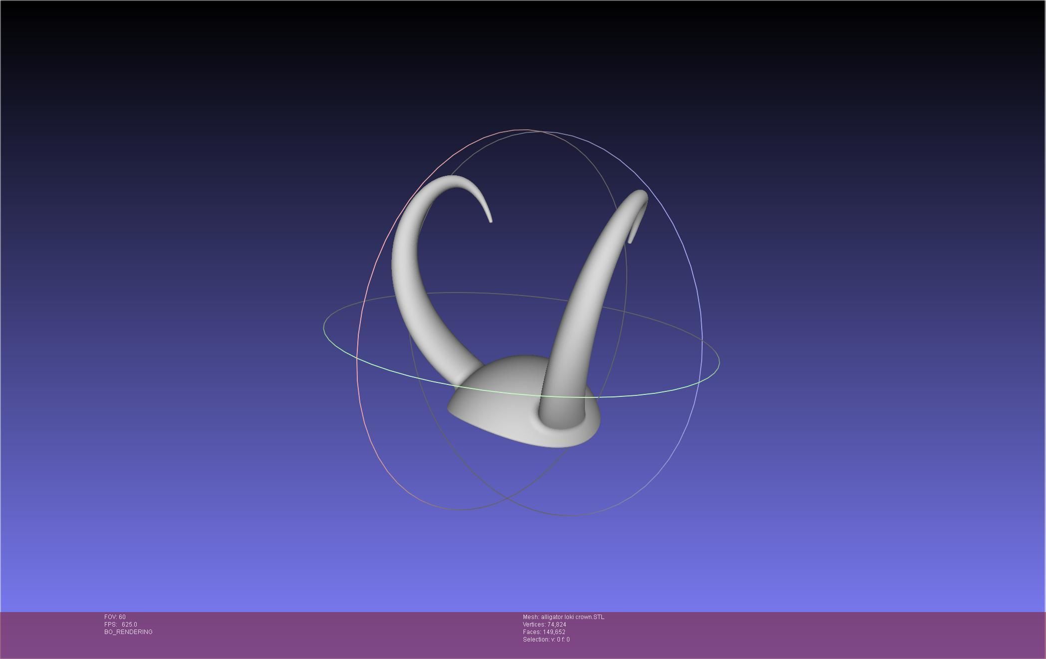 Alligator Loki Crown 3D print model_5