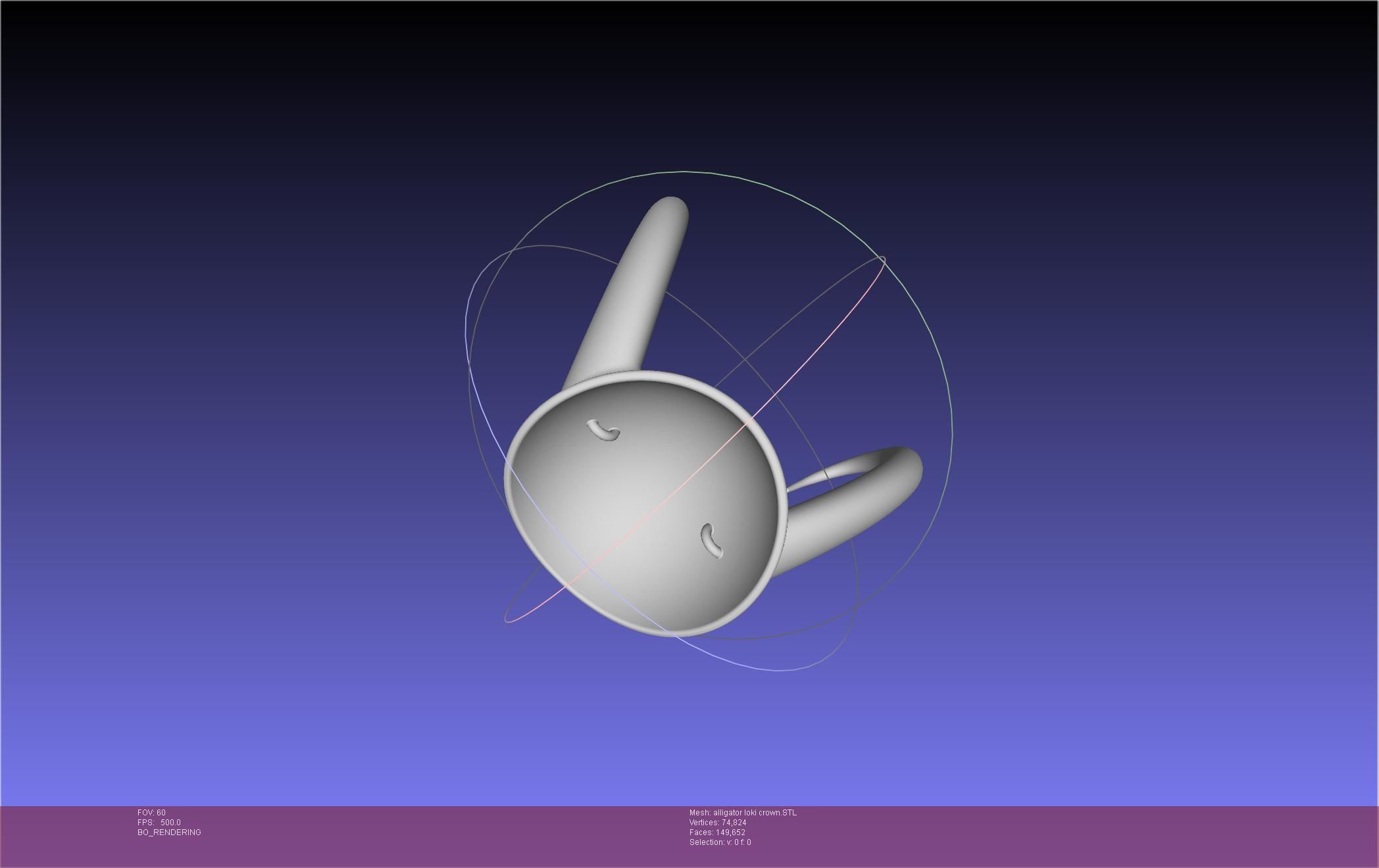 Alligator Loki Crown 3D print model_2