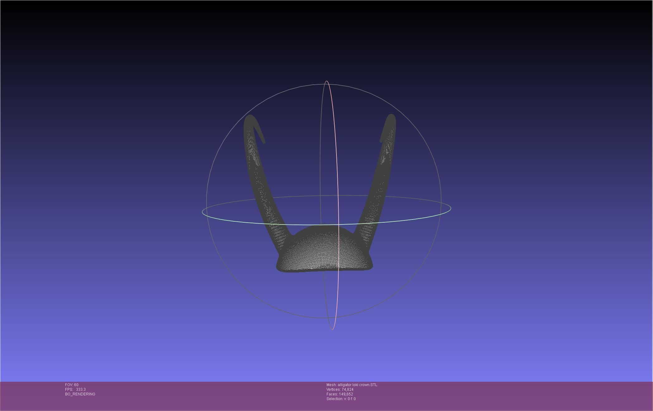 Alligator Loki Crown 3D print model_18