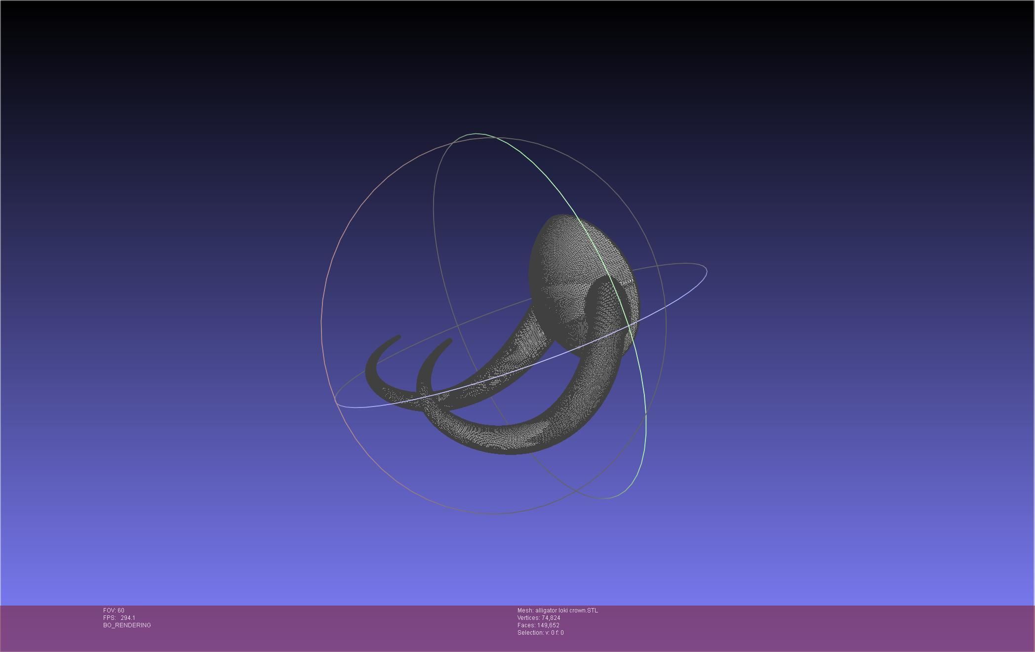 Alligator Loki Crown 3D print model_28