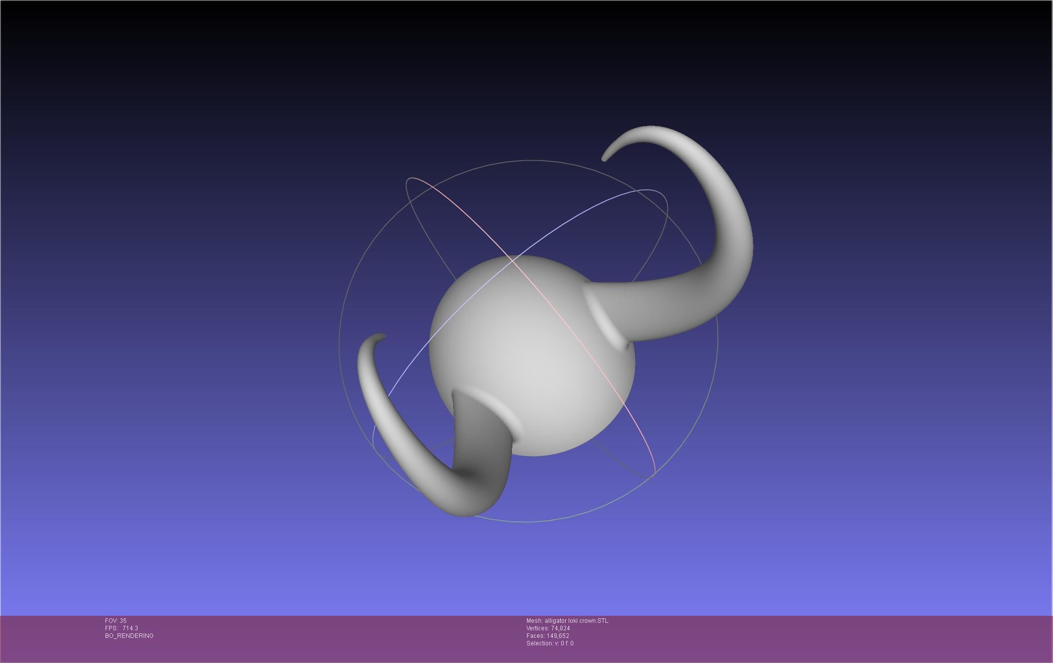 Alligator Loki Crown 3D print model_48