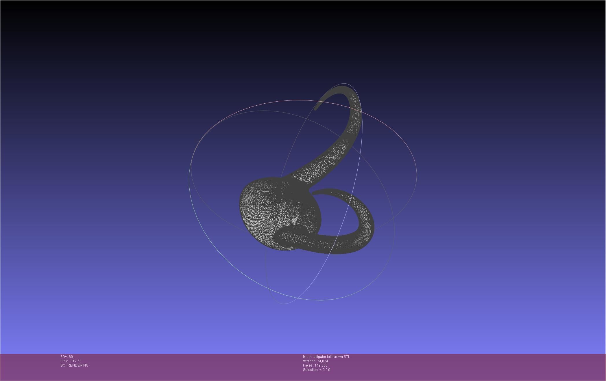 Alligator Loki Crown 3D print model_22