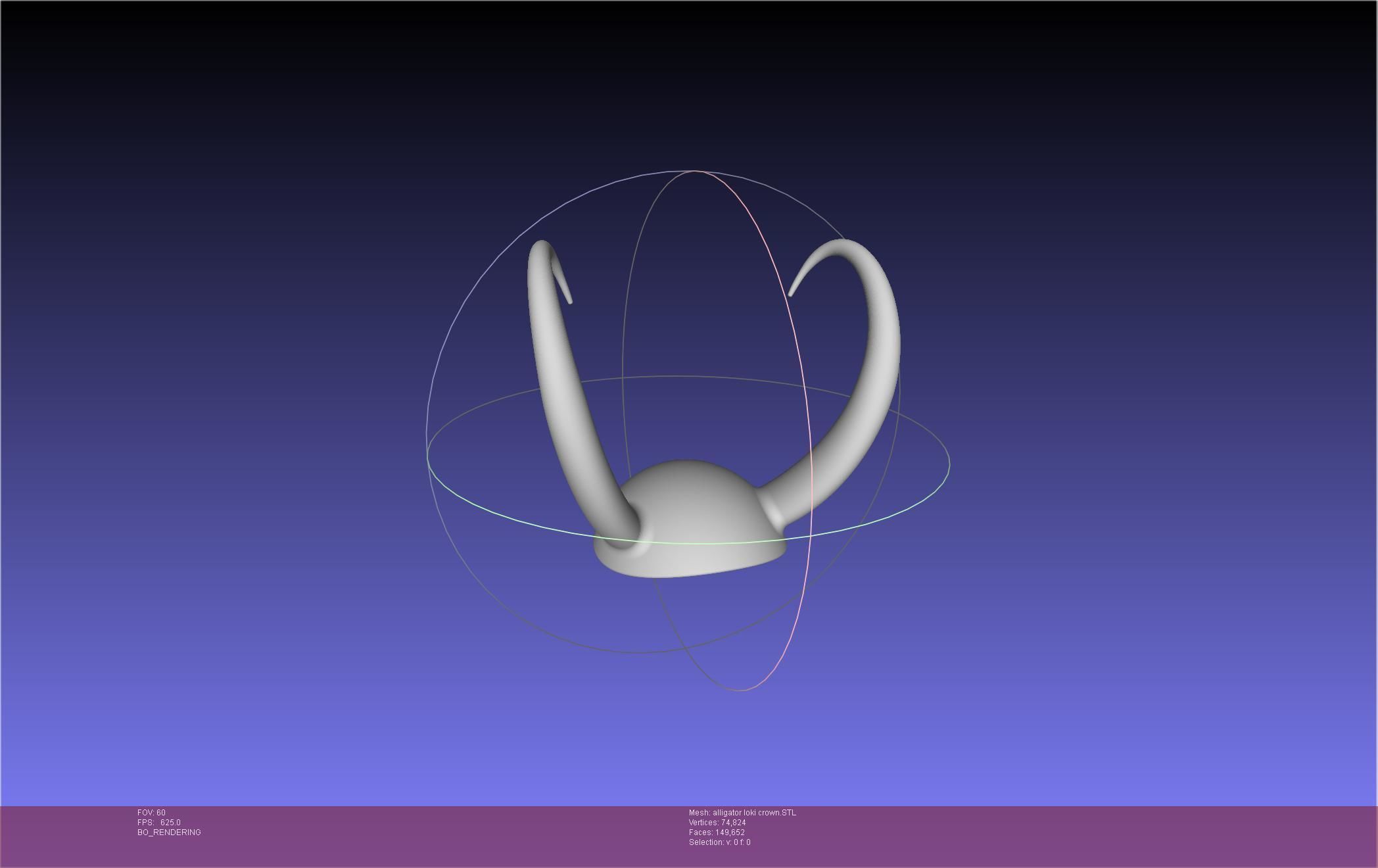 Alligator Loki Crown 3D print model_6