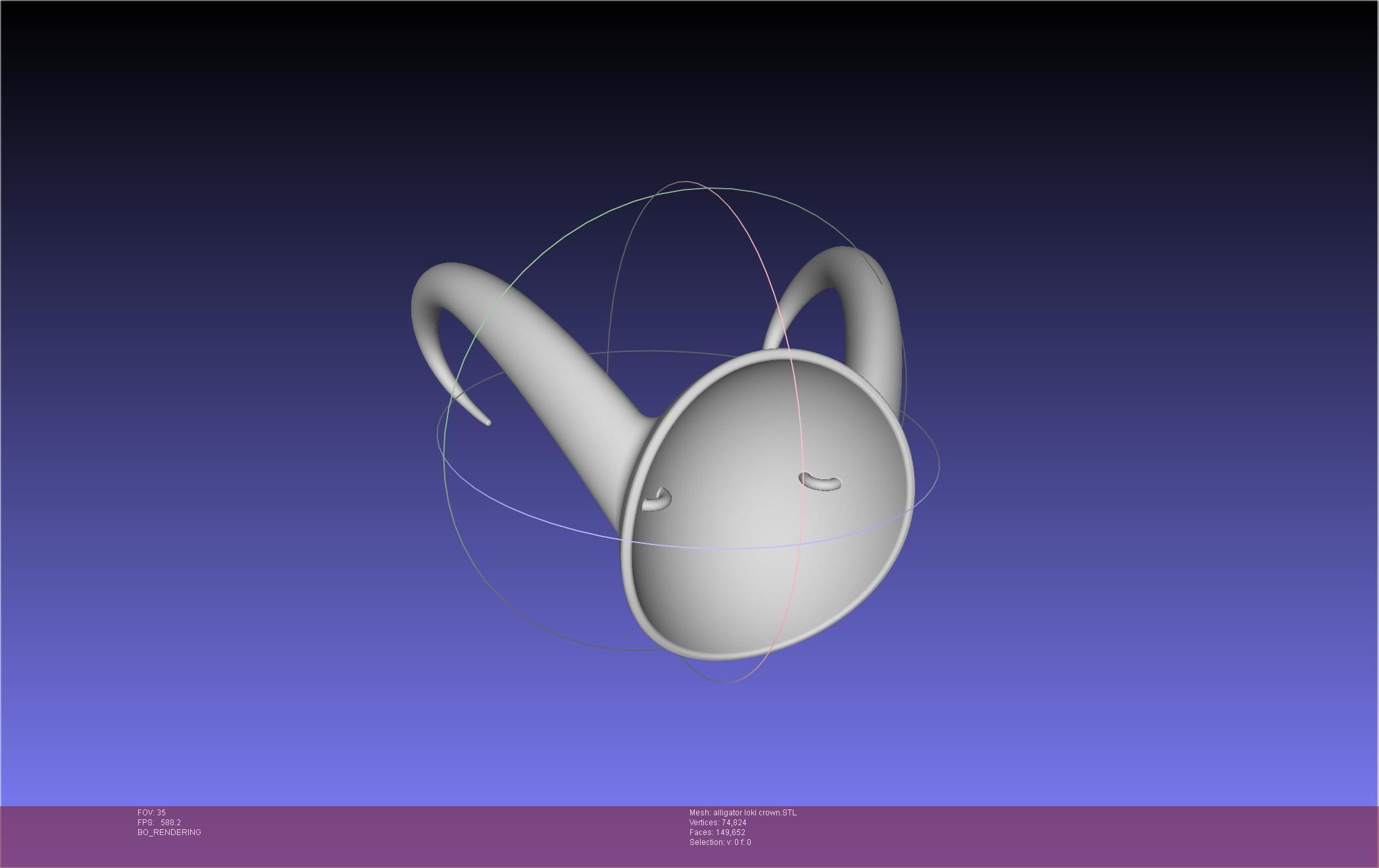 Alligator Loki Crown 3D print model_46