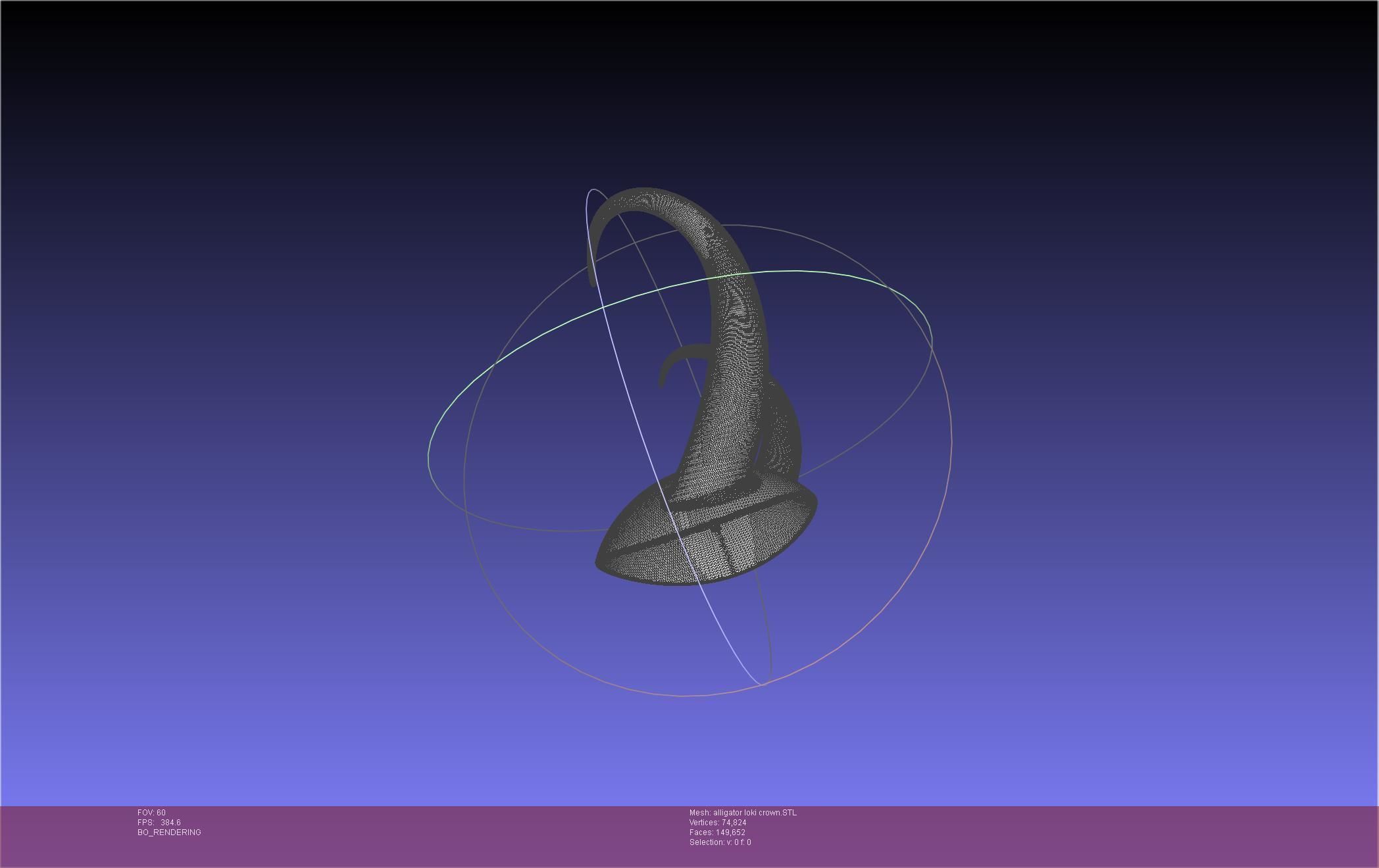 Alligator Loki Crown 3D print model_25