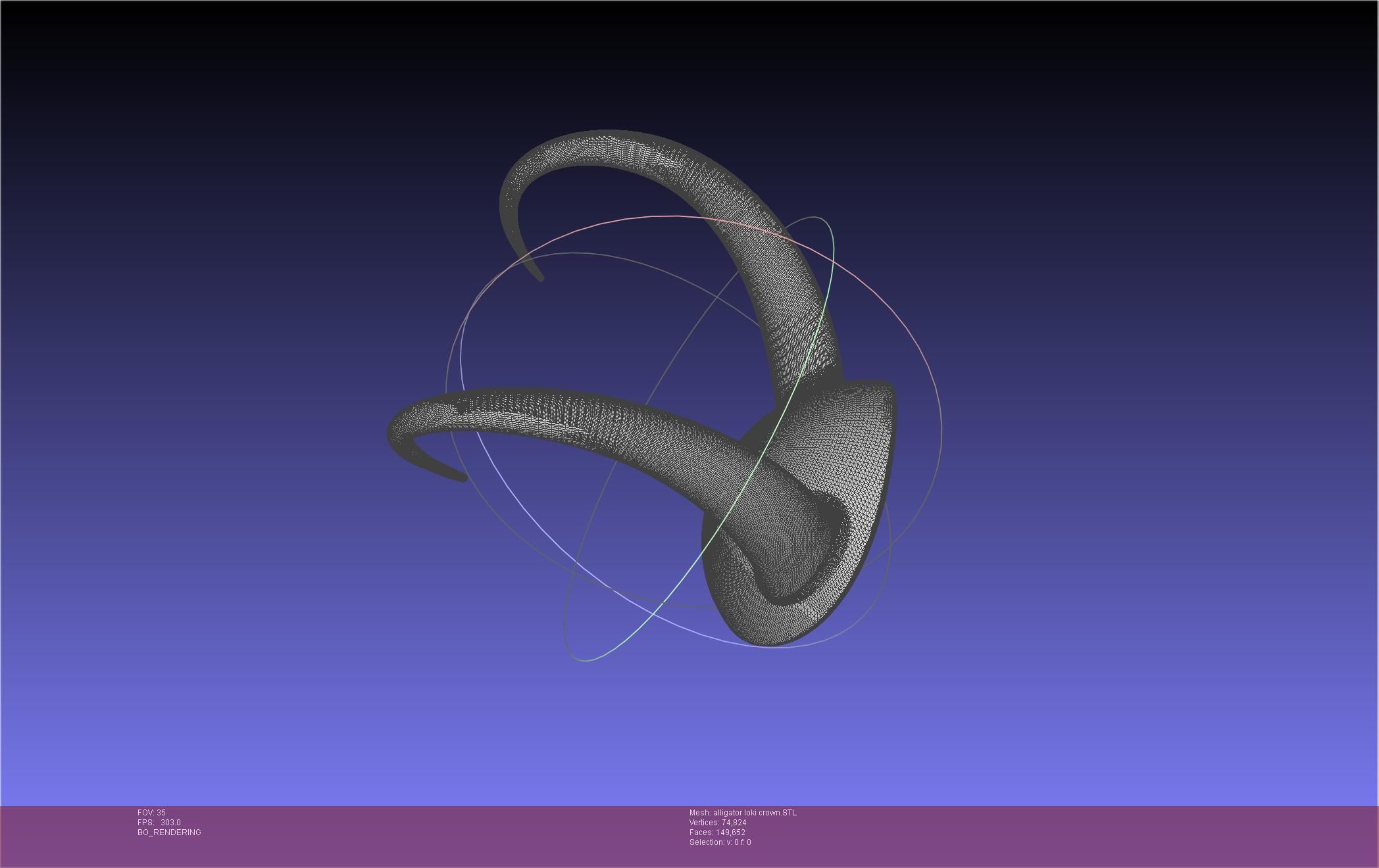 Alligator Loki Crown 3D print model_42