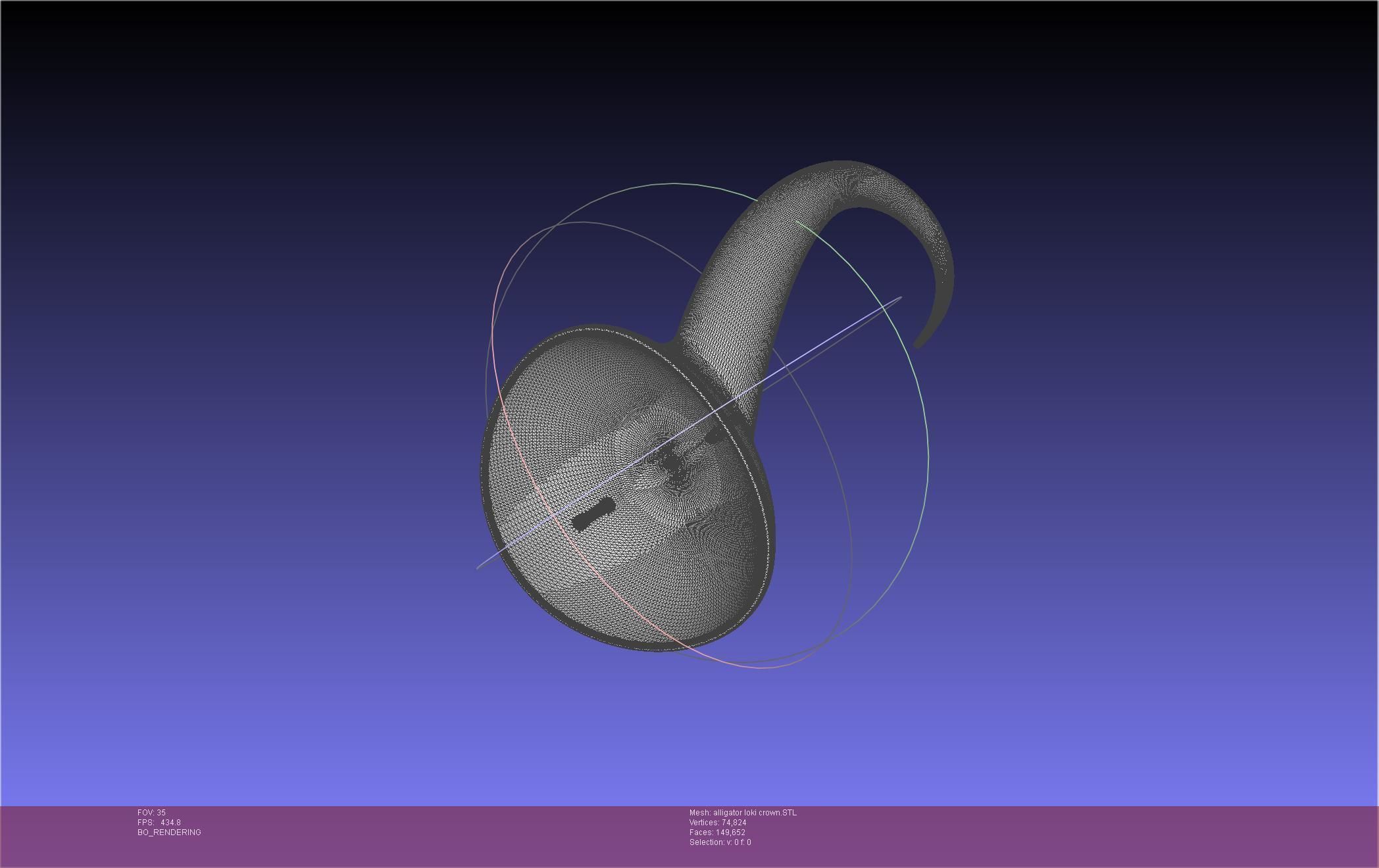 Alligator Loki Crown 3D print model_38