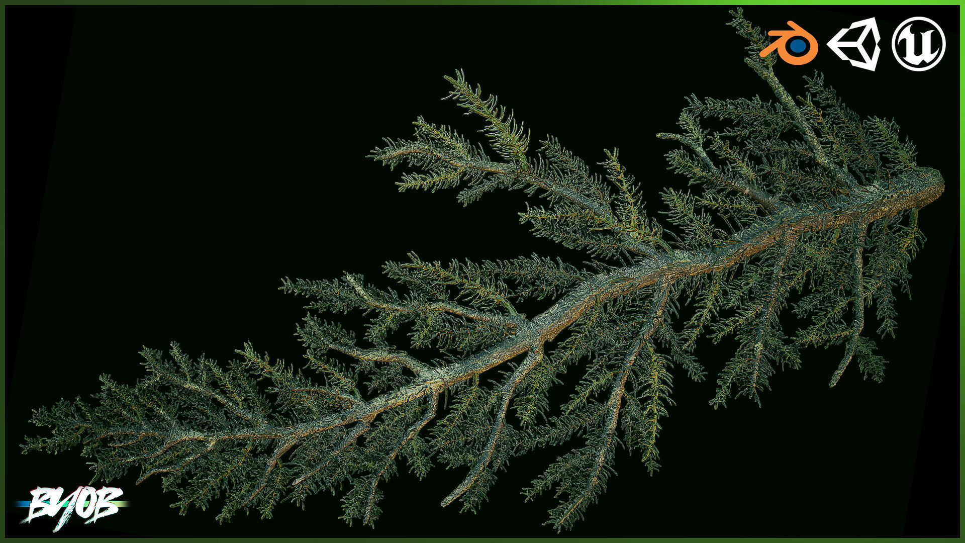 Modular Giant Gnarled Tree - low poly 3D Models Low-poly 3D model_1